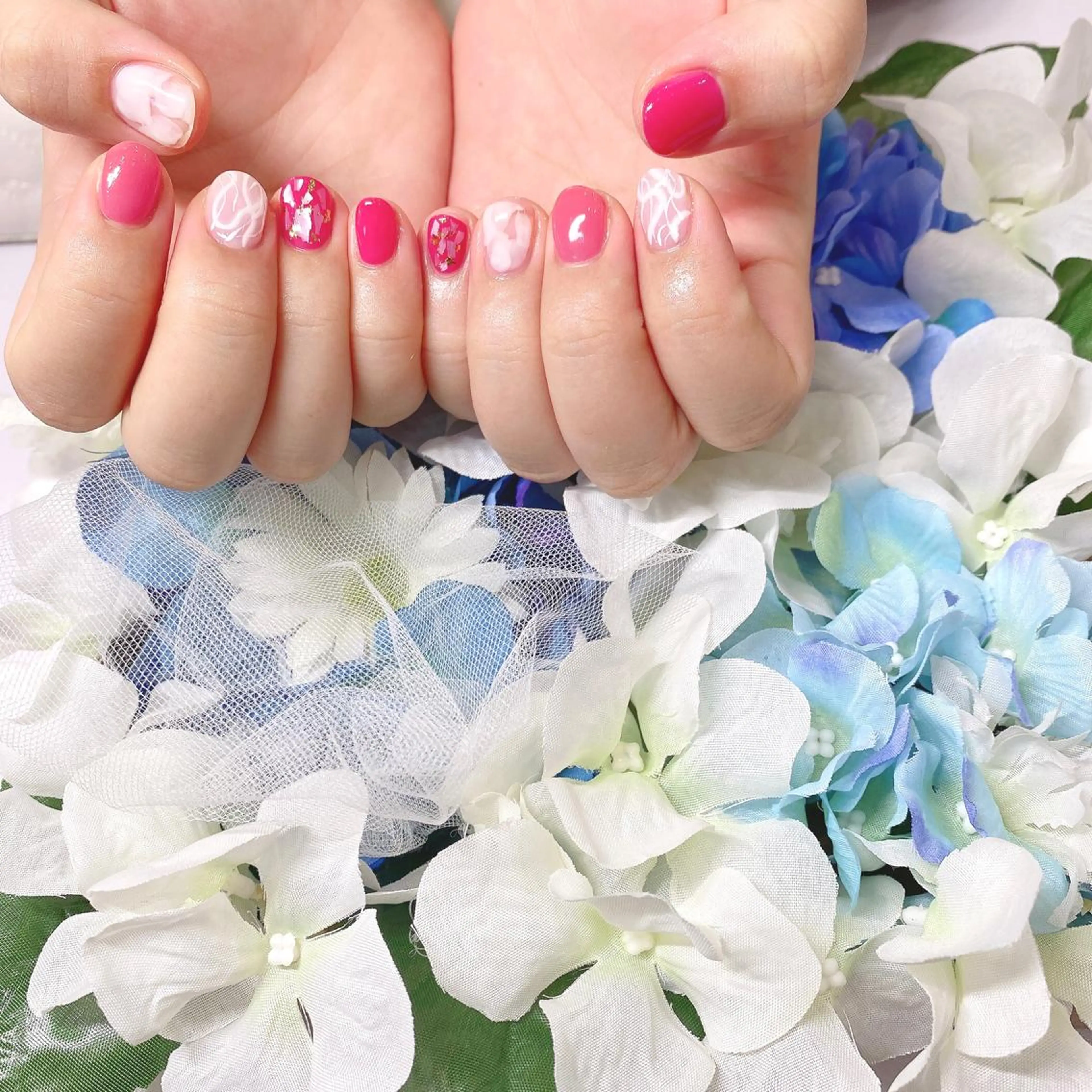 ネイル ショートネイル ハンドネイル Nail Salon Leafのネイルデザイン