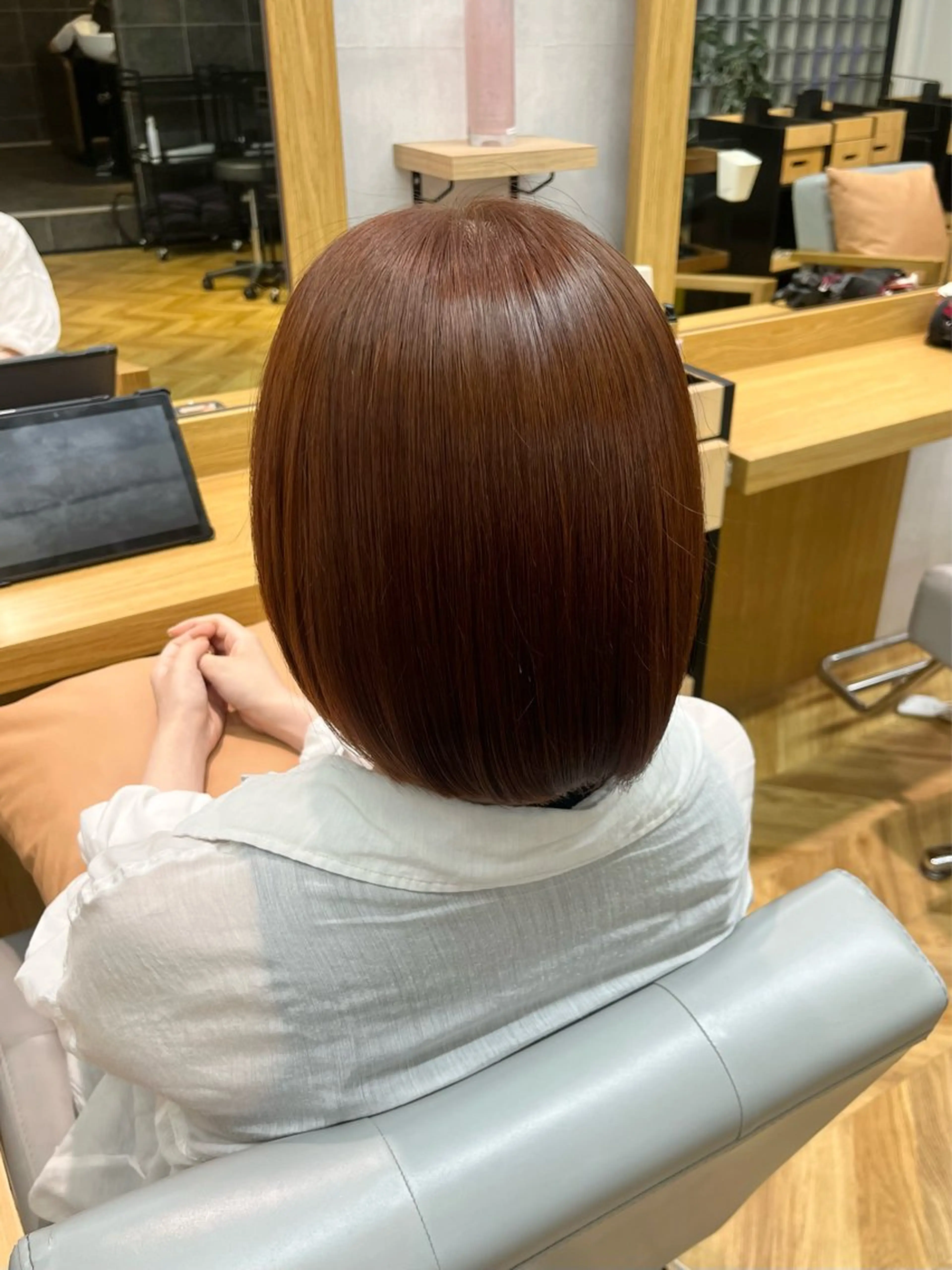 カラー ひなこ♡縮毛矯正/ 艶カラー🤍透明感のヘアスタイル