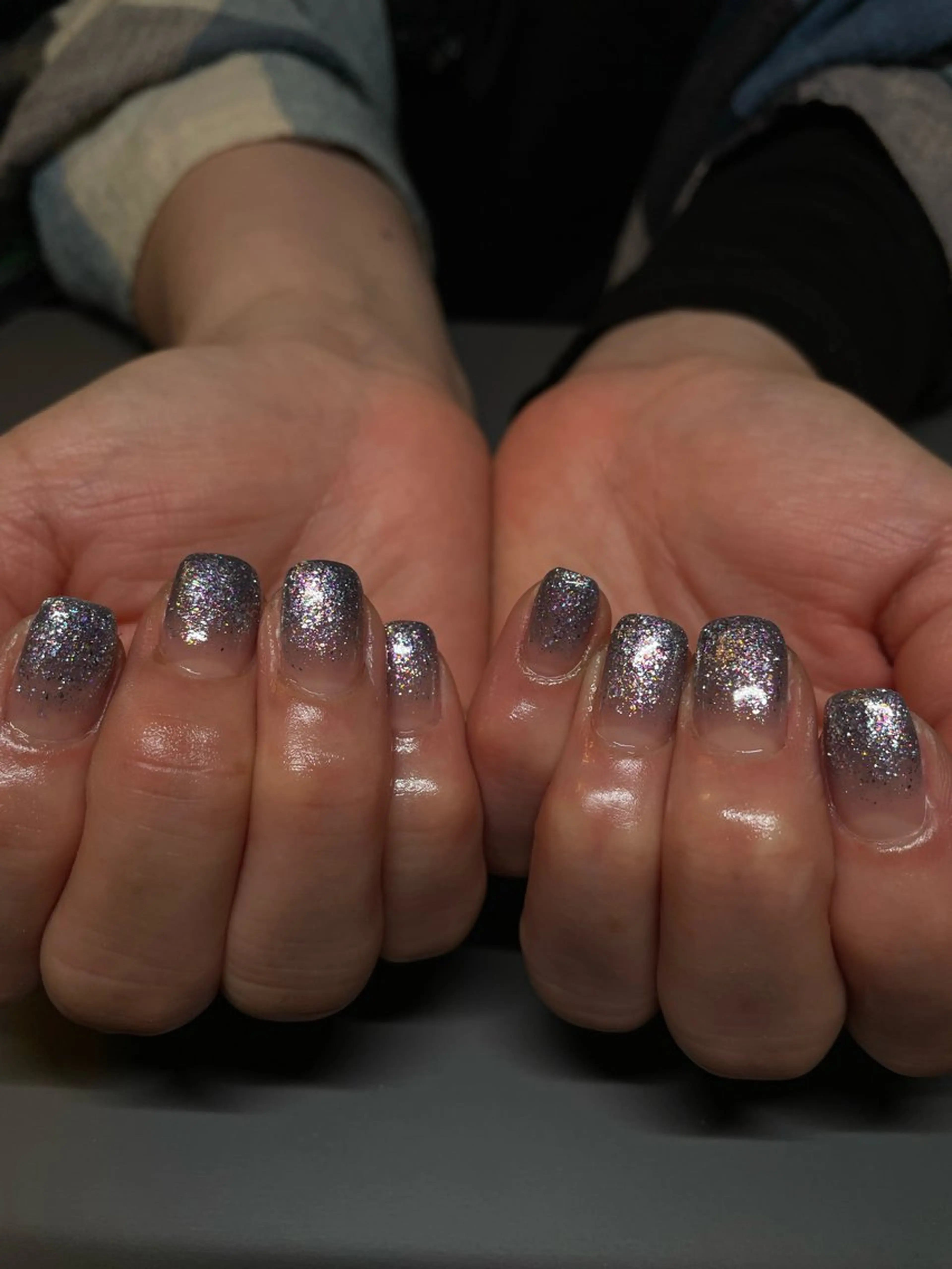 ネイル ラメ(グリッター) ラメグラデーション シンプルネイル ハンドネイル ウィッチハウス Saayaのネイルデザイン