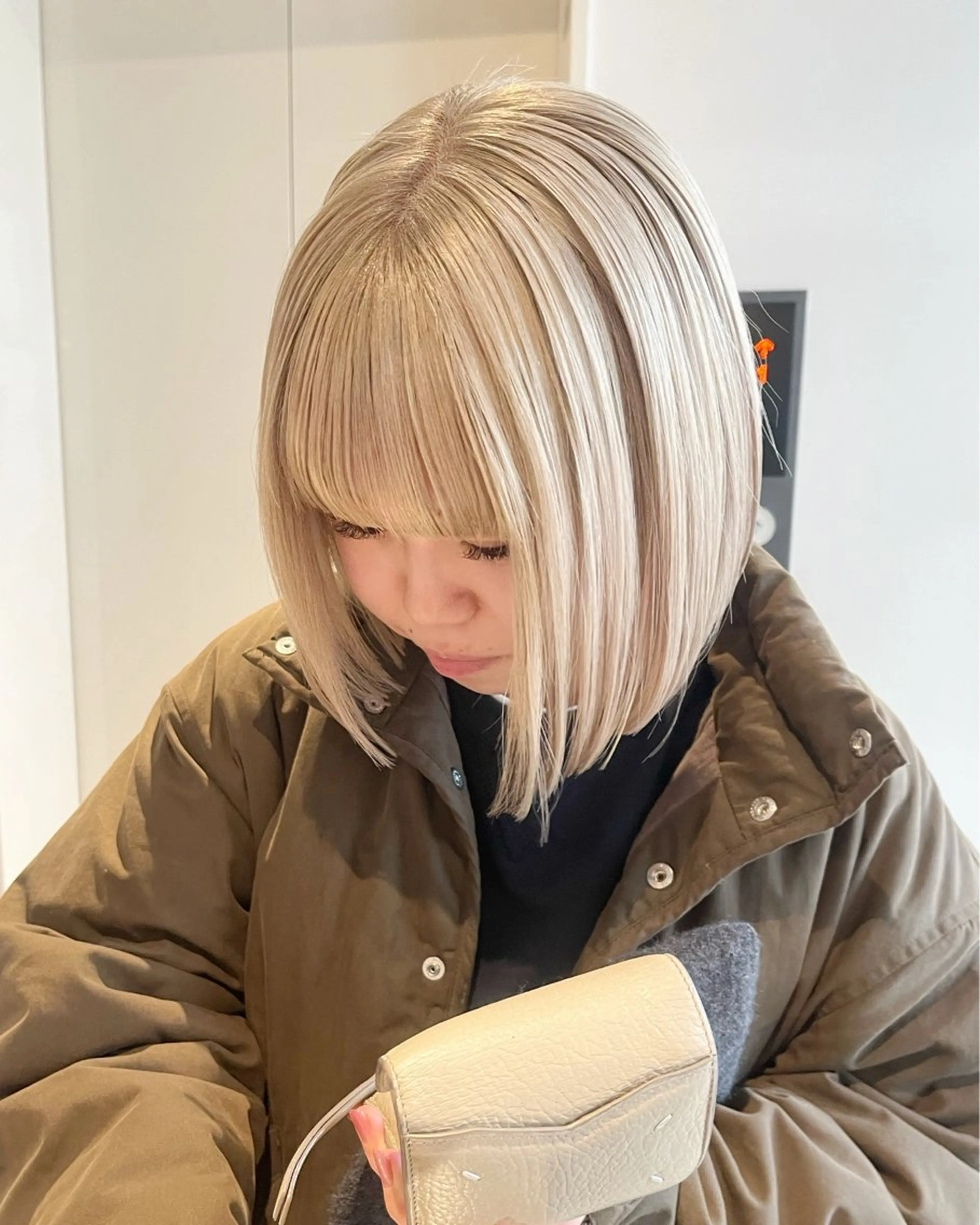 ショート カラー かわい りほのヘアスタイル