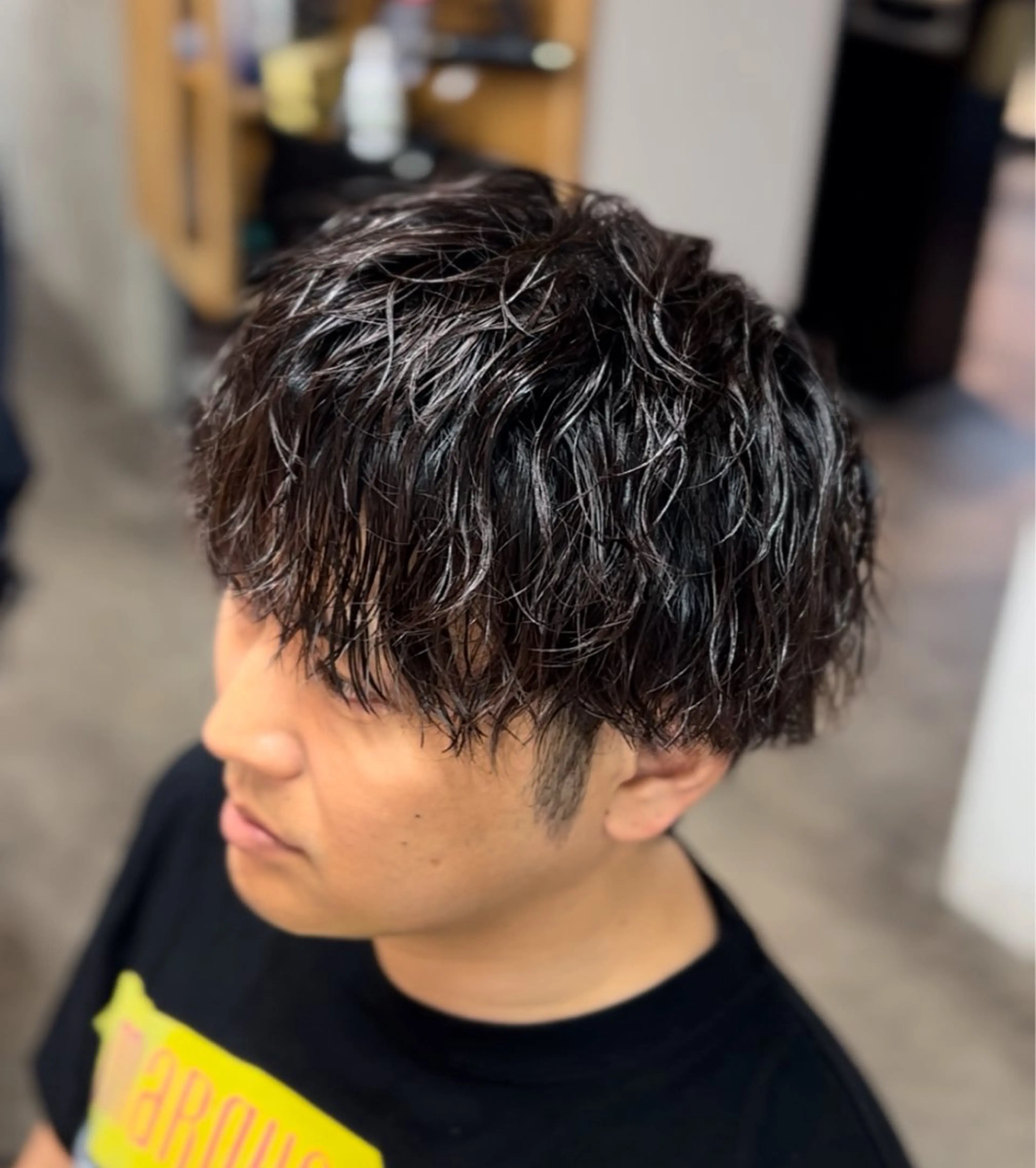 ミディアム パーマ メンズ ミディアムパーマ メンズパーマ カット パーマ FRISEUR/山本 美芽のヘアスタイル