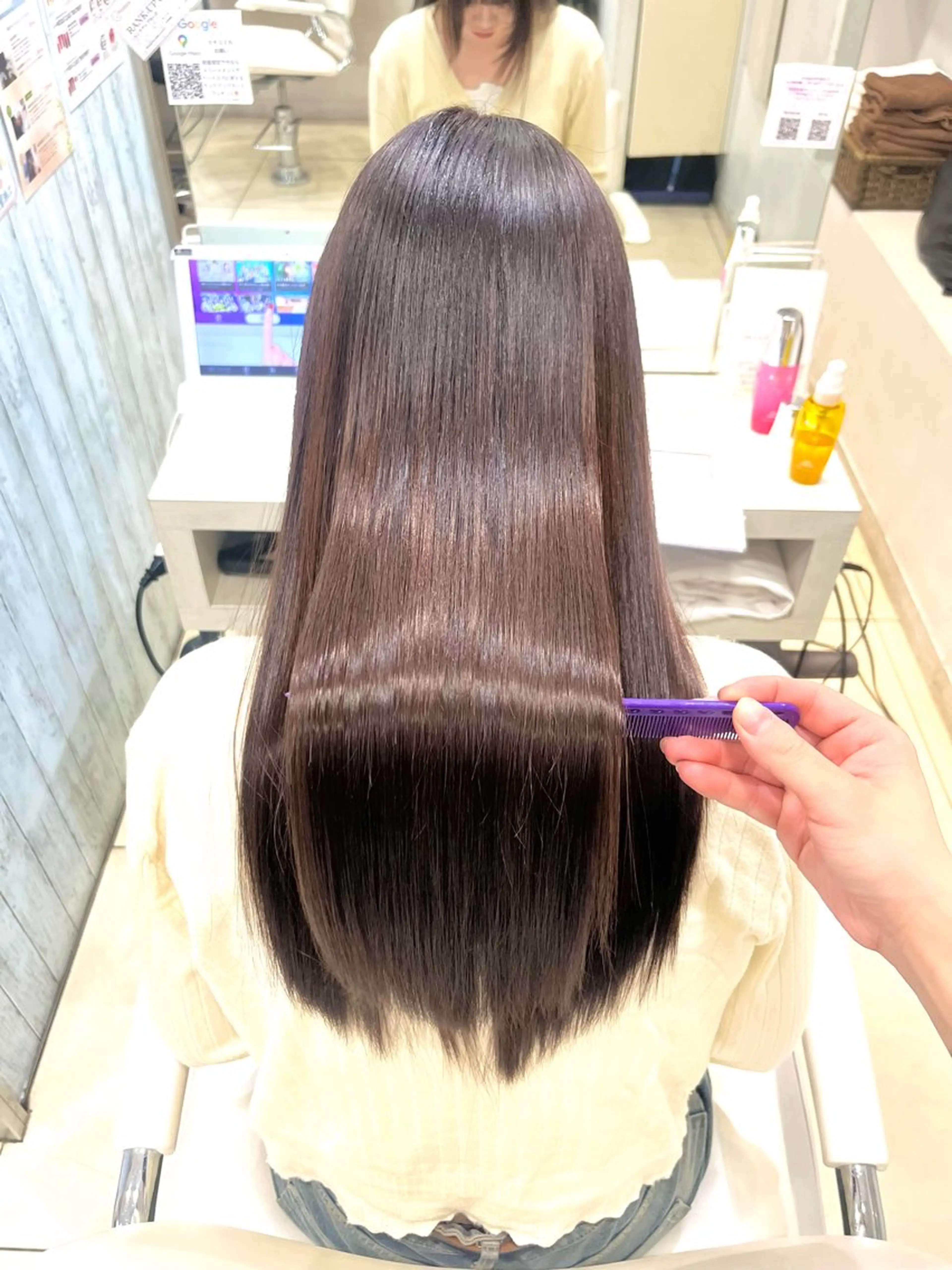 ロング カラー ラベンダーカラー ヘアカラー 🤎ベージュカラー/ 髪質改善/山岸🤎のヘアスタイル