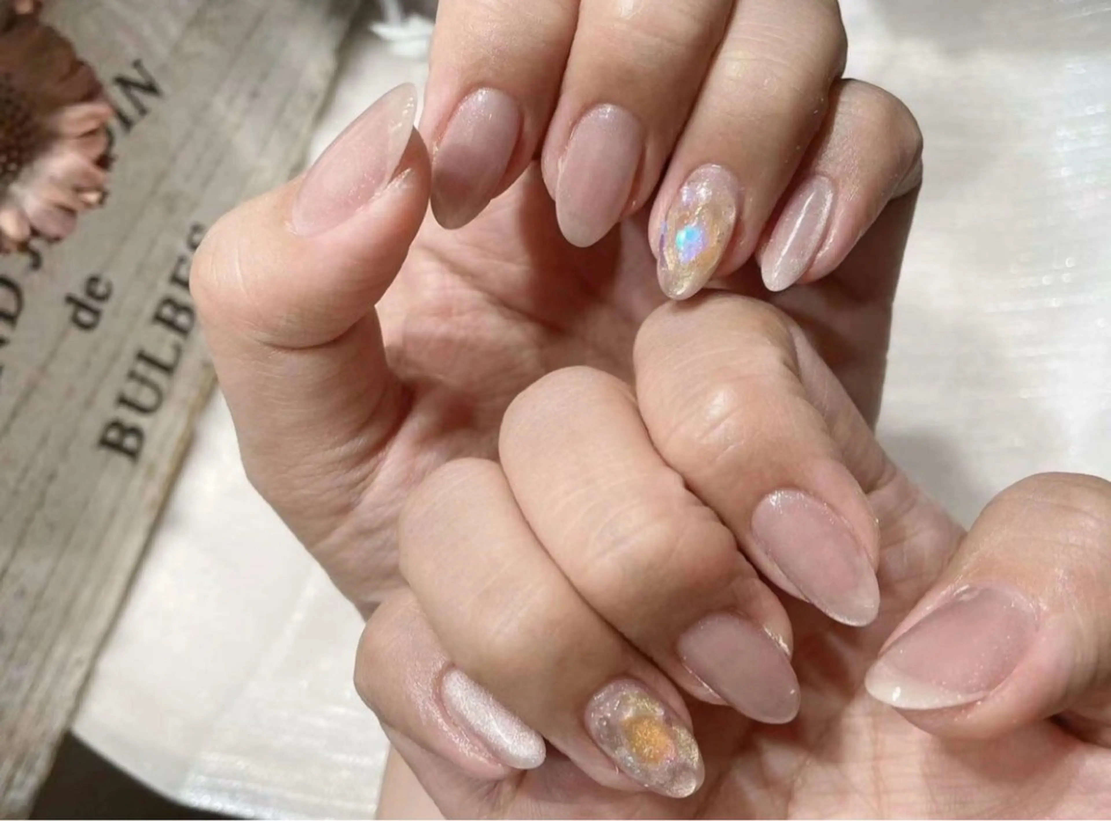 ネイル アートネイル フットネイル ジェルネイル ハート マグネットネイル babarla Nailのネイルデザイン