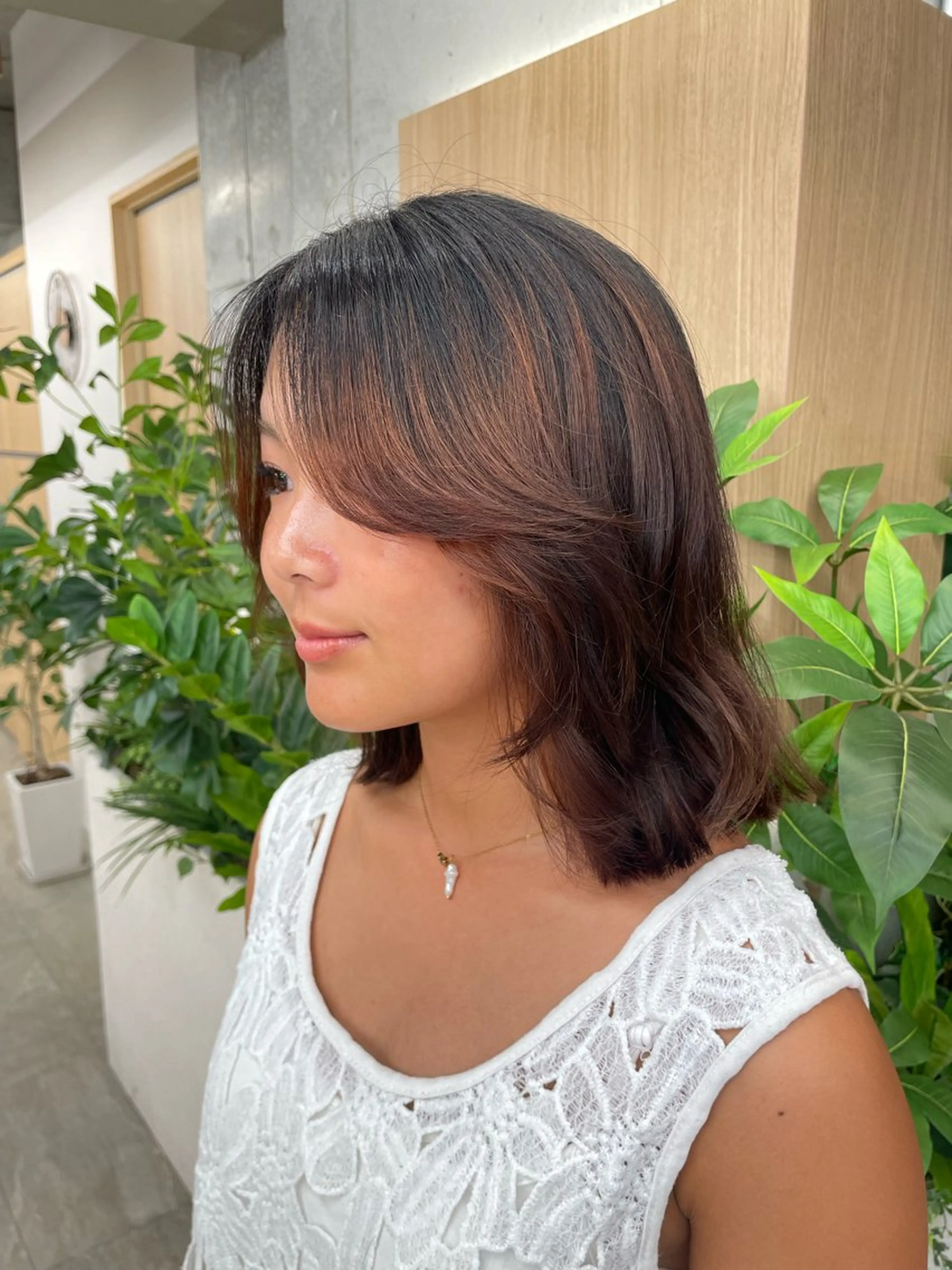 セミロング カット 🎀レイヤー/パーマ カラー/ai🎀のヘアスタイル