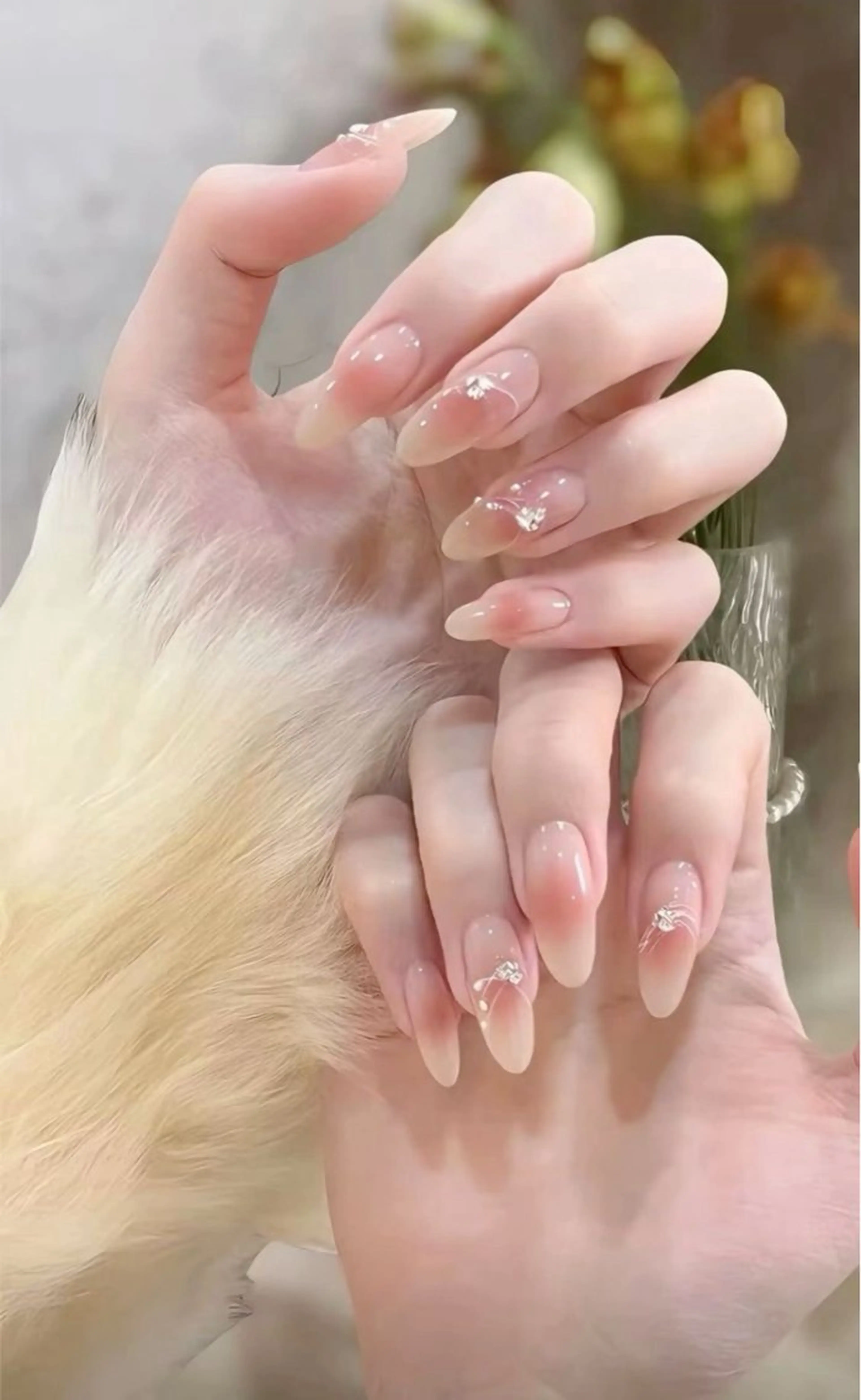 ネイル アートネイル 長さ出し フレンチネイル グラデーション 韓国ネイル Akina Nailのネイルデザイン