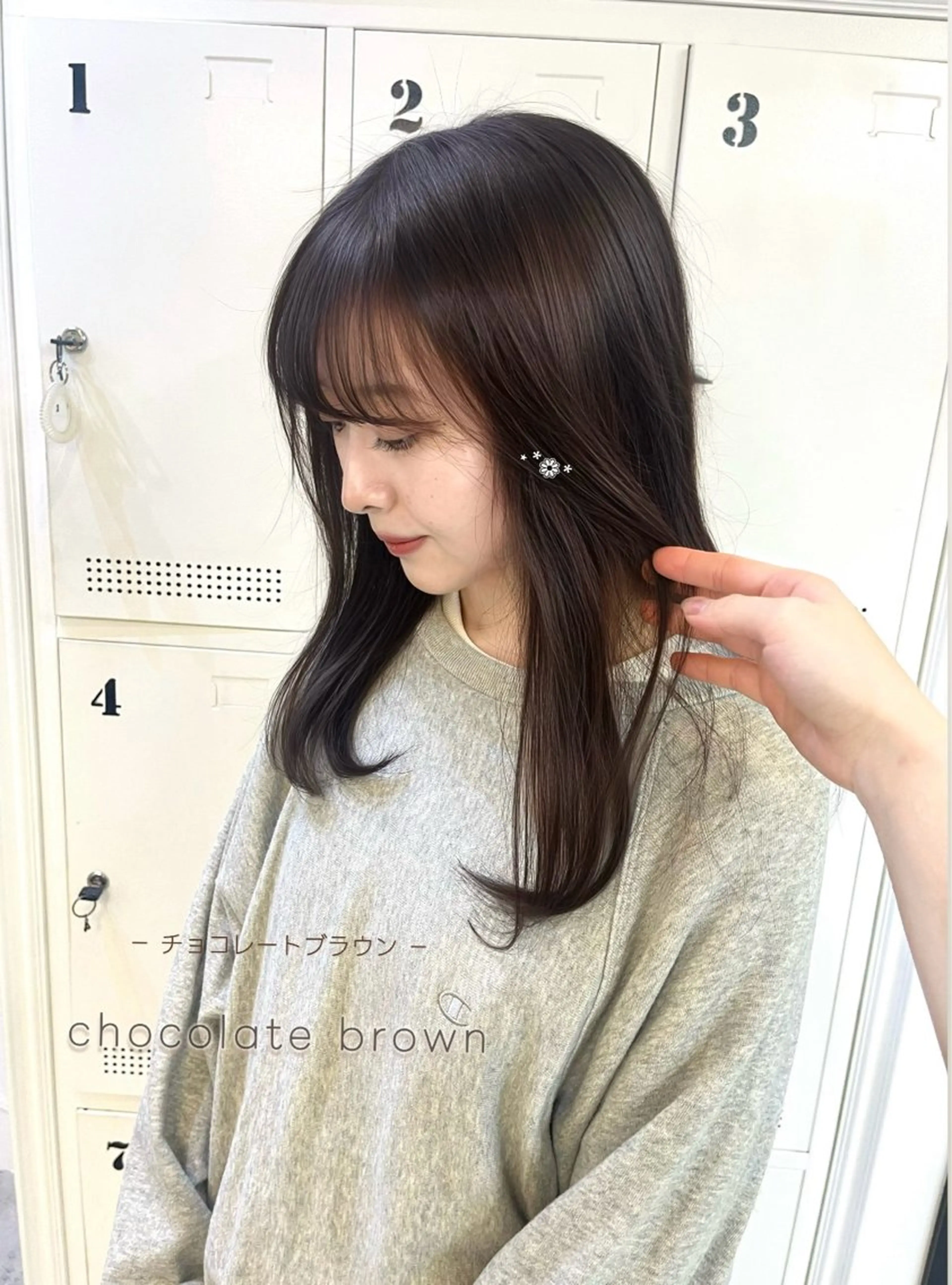 セミロング カラー ブリーチ ブリーチなしカラー 縮毛矯正特化⌇﻿髪質 改善⌇﻿じゅあんのヘアスタイル