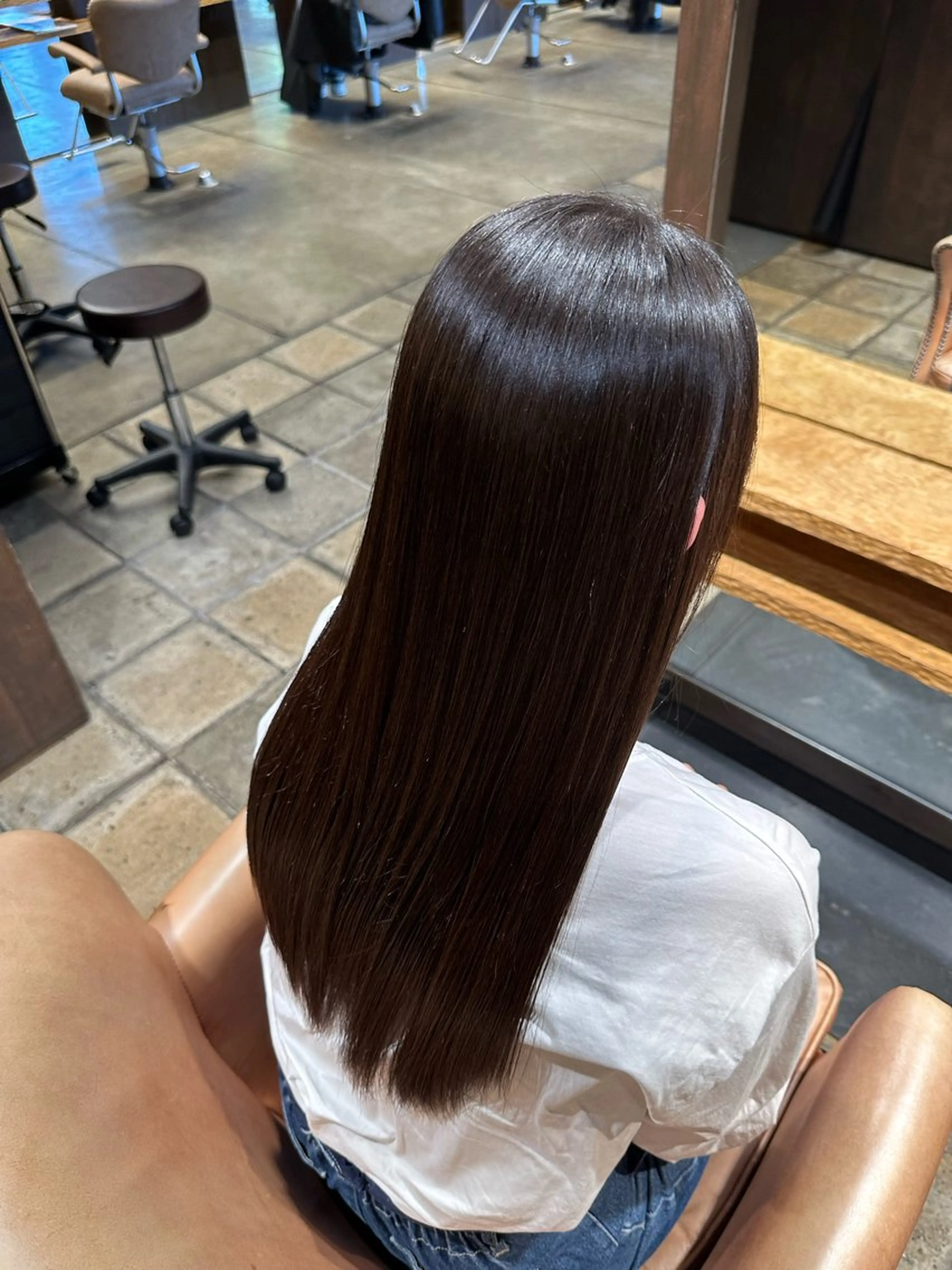 ロング カット 縮毛矯正 艶カラー／ 今井春汰のヘアスタイル