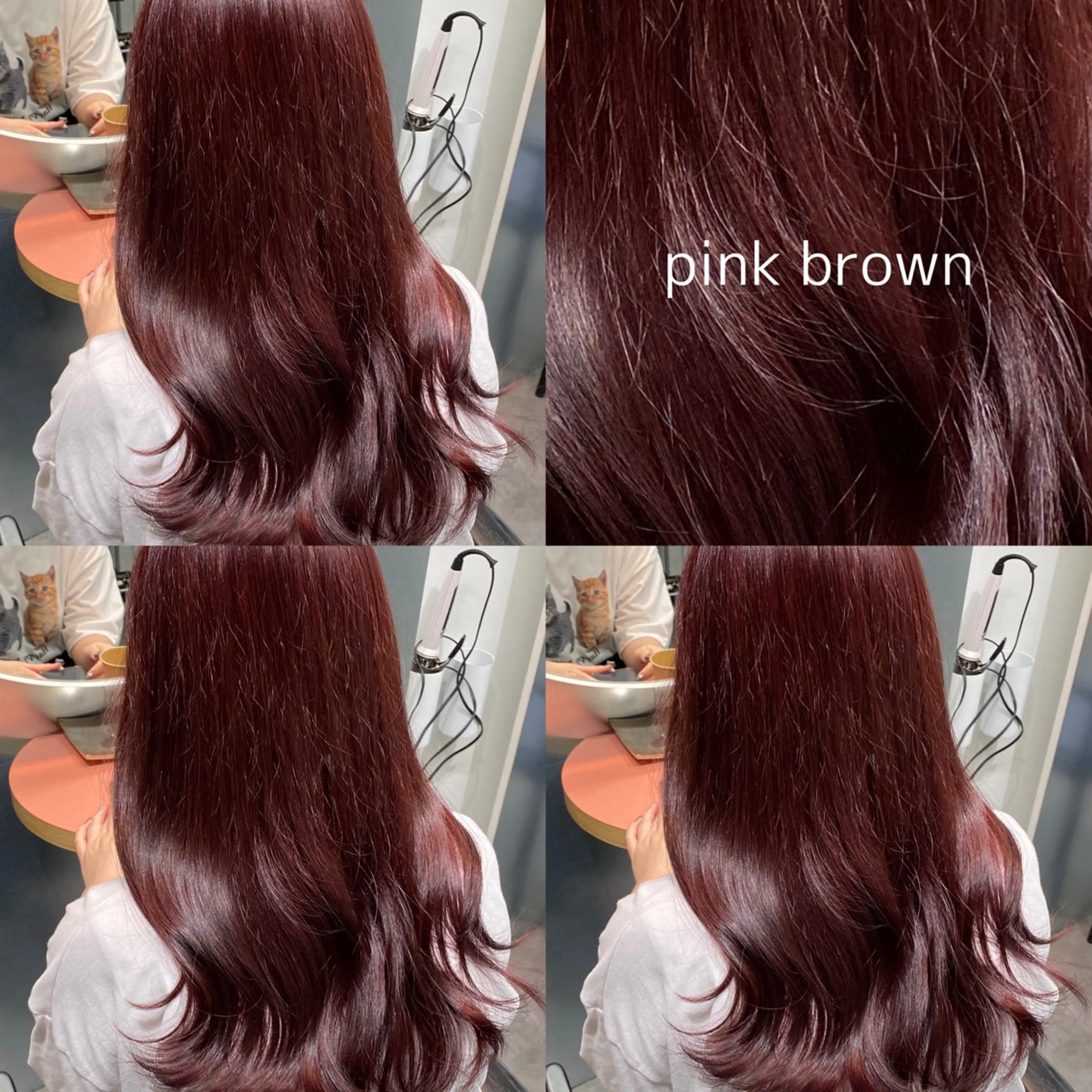 セミロング カラー ブラウンカラー ピンクカラー ピンクブラウン カット ヘアカラー トリートメント blink所属・暖色/ブラウン/ 透明感/ゆうかのヘアスタイル