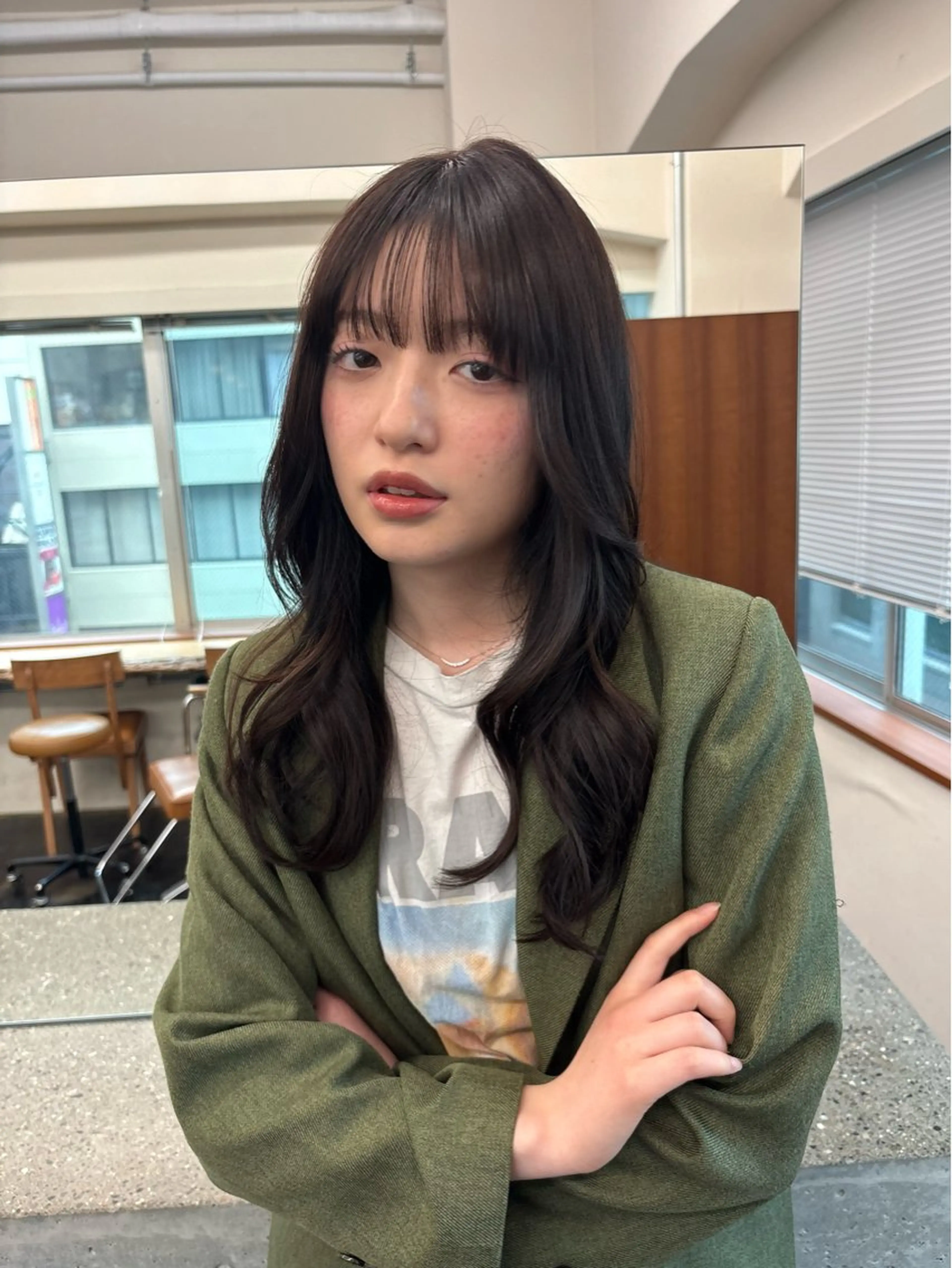 ミディアム レイヤー/顔周り/ 透明感/ののか💞のヘアスタイル