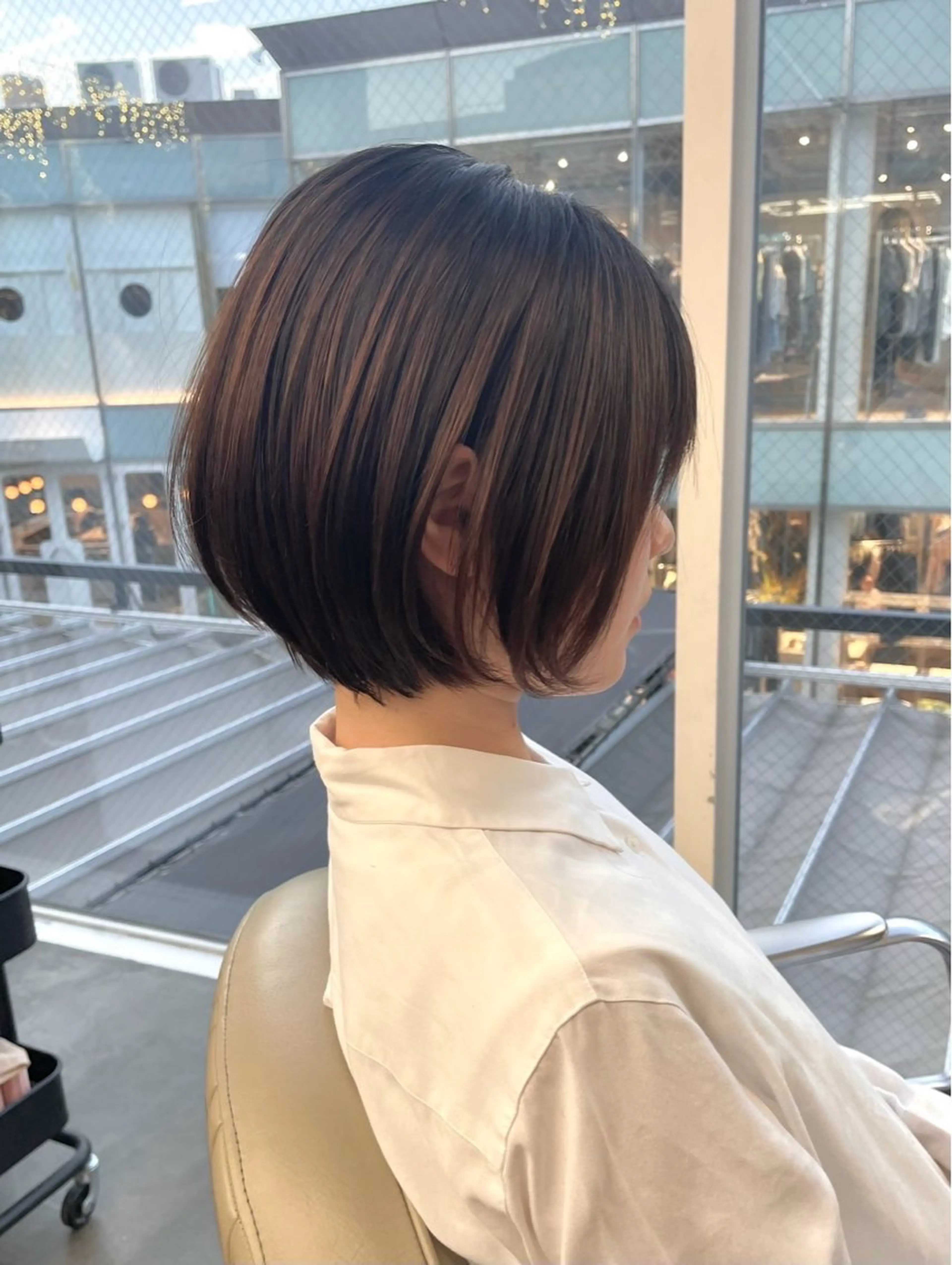 ショート カット ヘアカラー トリートメント 🎧ayaka/ボブ /透明感カラー🩵のヘアスタイル