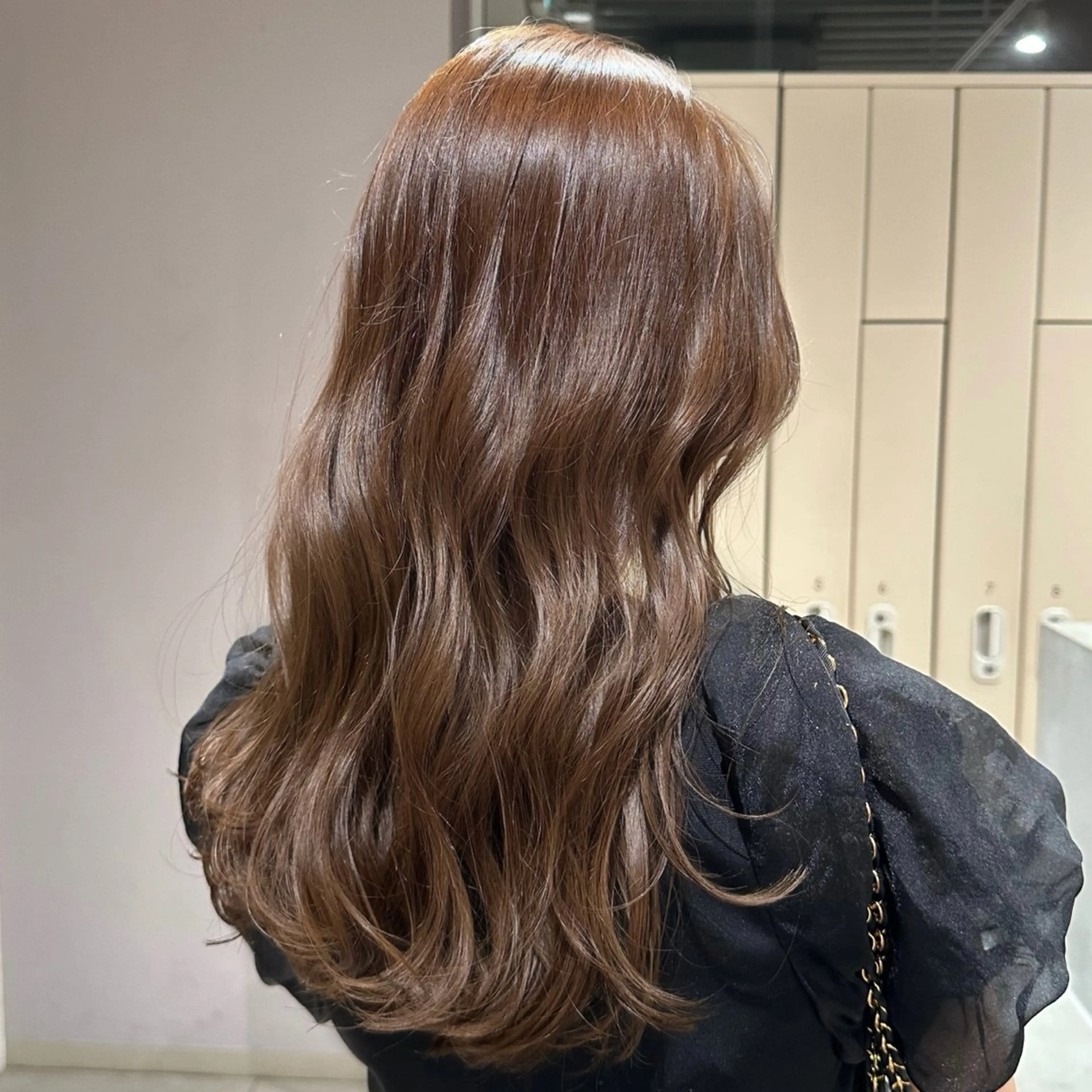 セミロング 髪質改善 トリートメント ヘアカラー RICO/暖色カラー /縮毛矯正/ミニボブのヘアスタイル