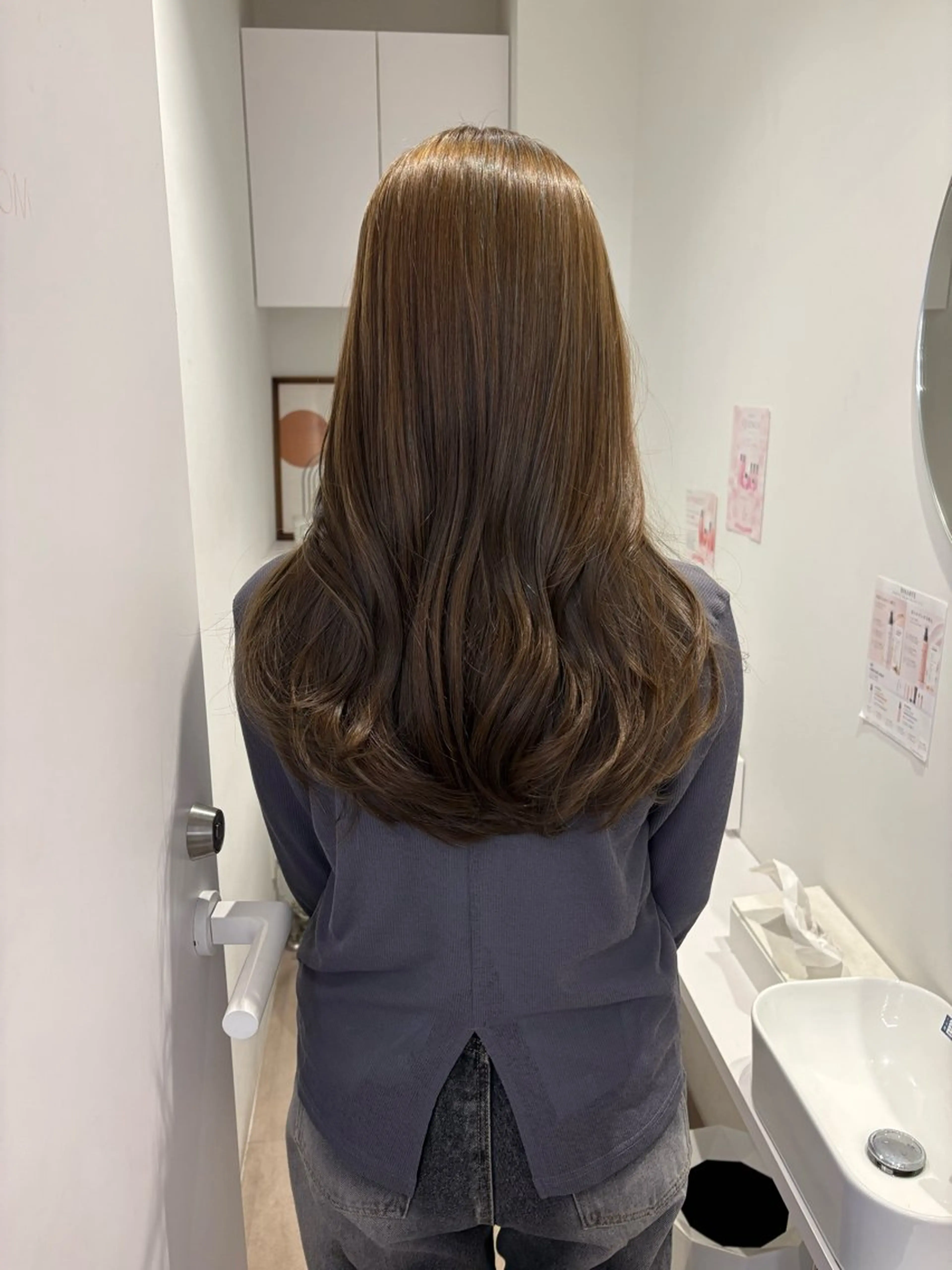 ロング カラー カット ヘアカラー トリートメント 透明感カラー🫧 nanohaのヘアスタイル
