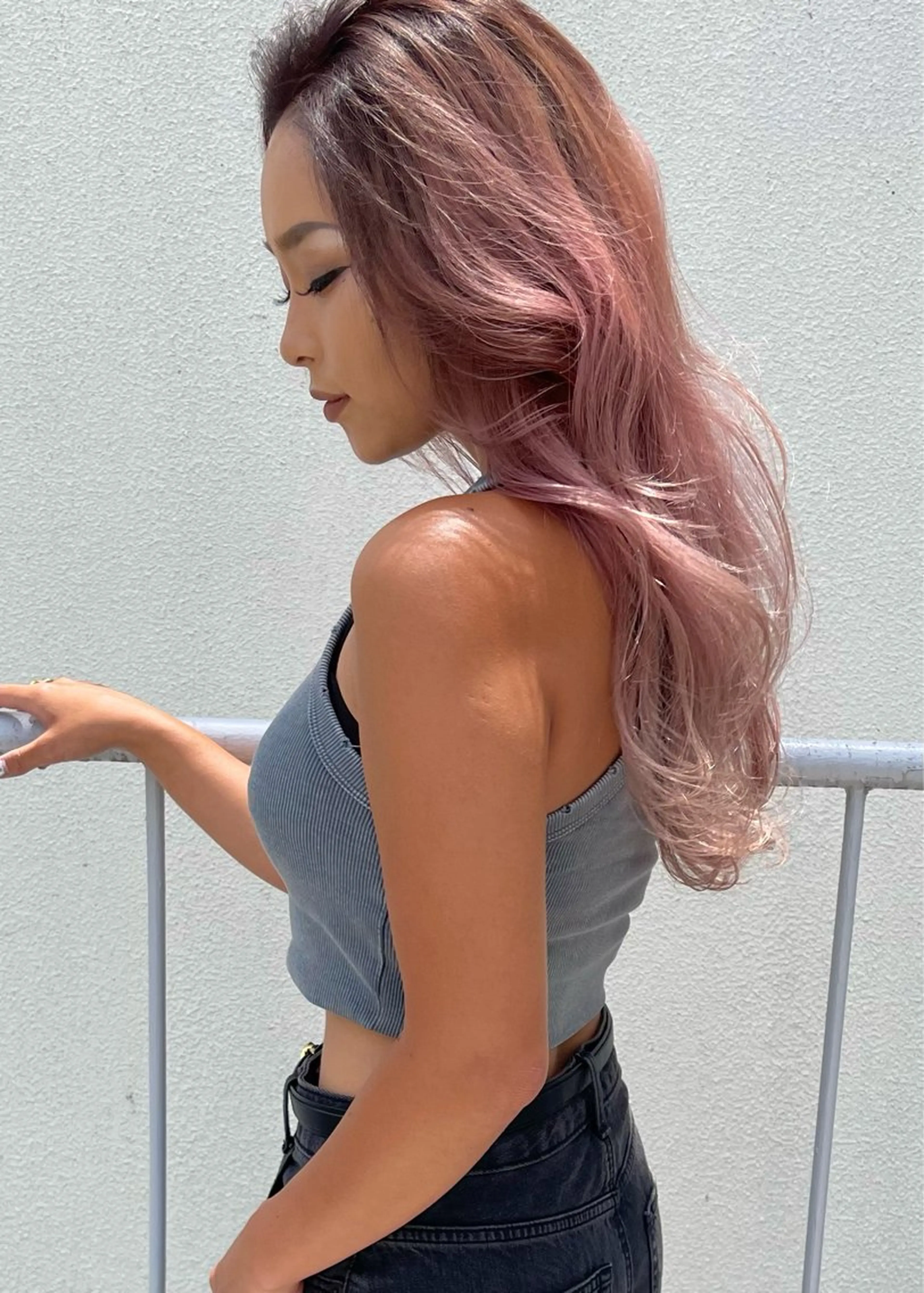 ロング カラー バレイヤージュ グラデーションカラー レイヤーカット カット ヘアカラー トリートメント 田室 和幸のヘアスタイル