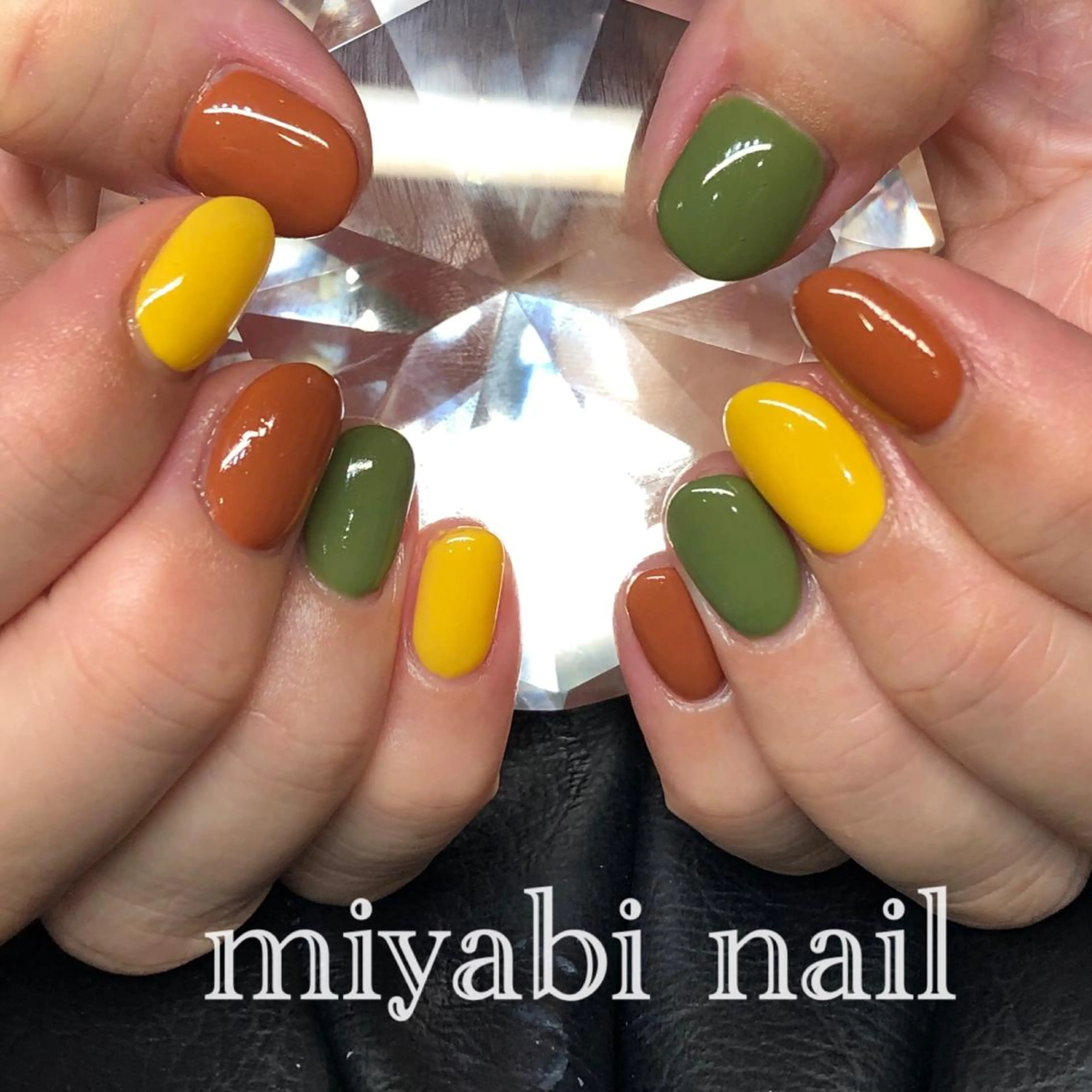 ネイル ジェルネイル ラメ(グリッター) ワンカラーネイル ぷっくりネイル ショートネイル ハンドネイル miyabi nail 桂川駅近くのネイルデザイン