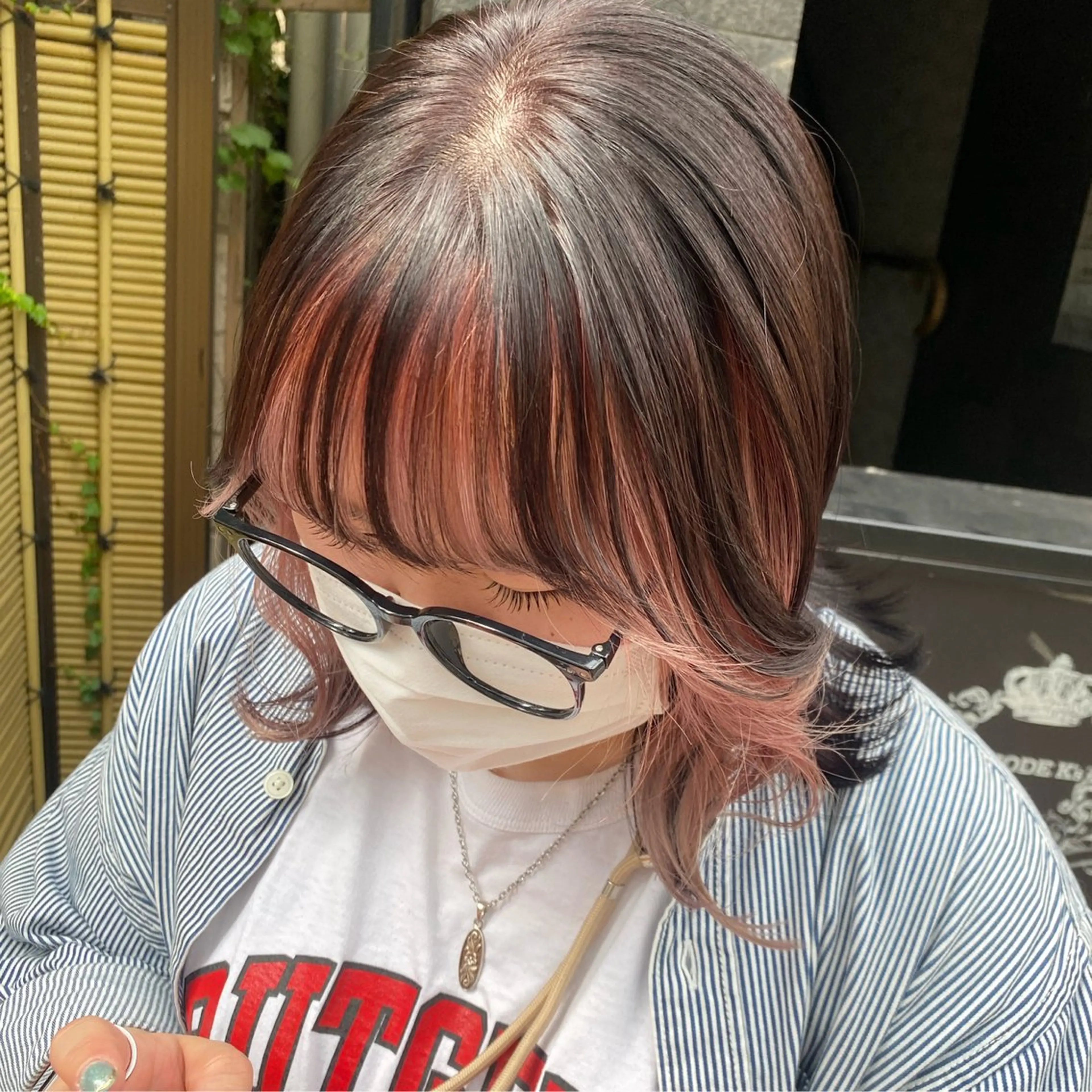 ミディアム カラー ベージュカラー インナーカラー ピンクカラー ピンクベージュ ヘアカラー トリートメント 🖤大人可愛い⌇ 𝐑 𝐈 𝐎🖤のヘアスタイル