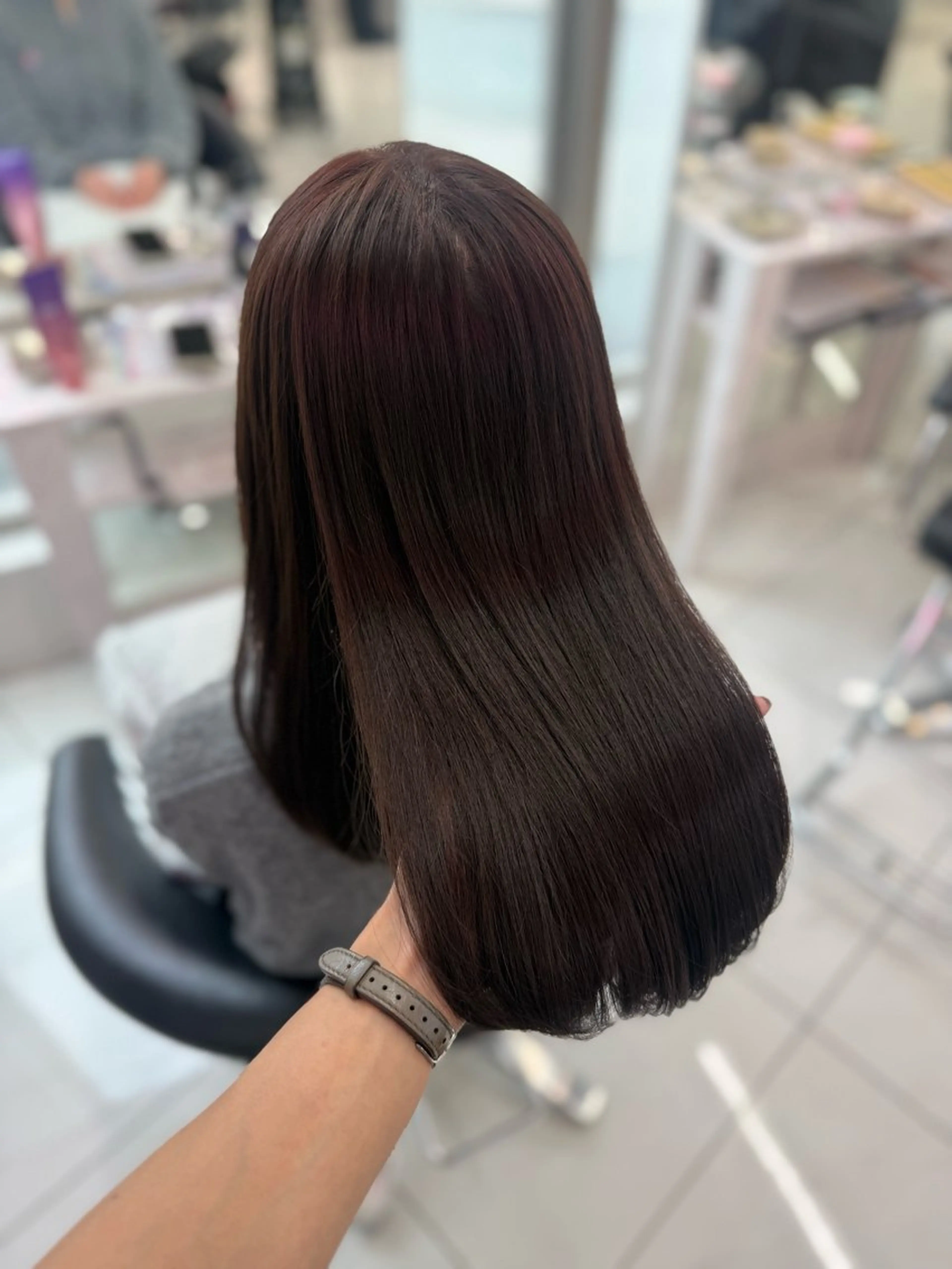 ロング カラー カット ヘアカラー トリートメント Sae/透け感カラー /盛れる顔周りのヘアスタイル