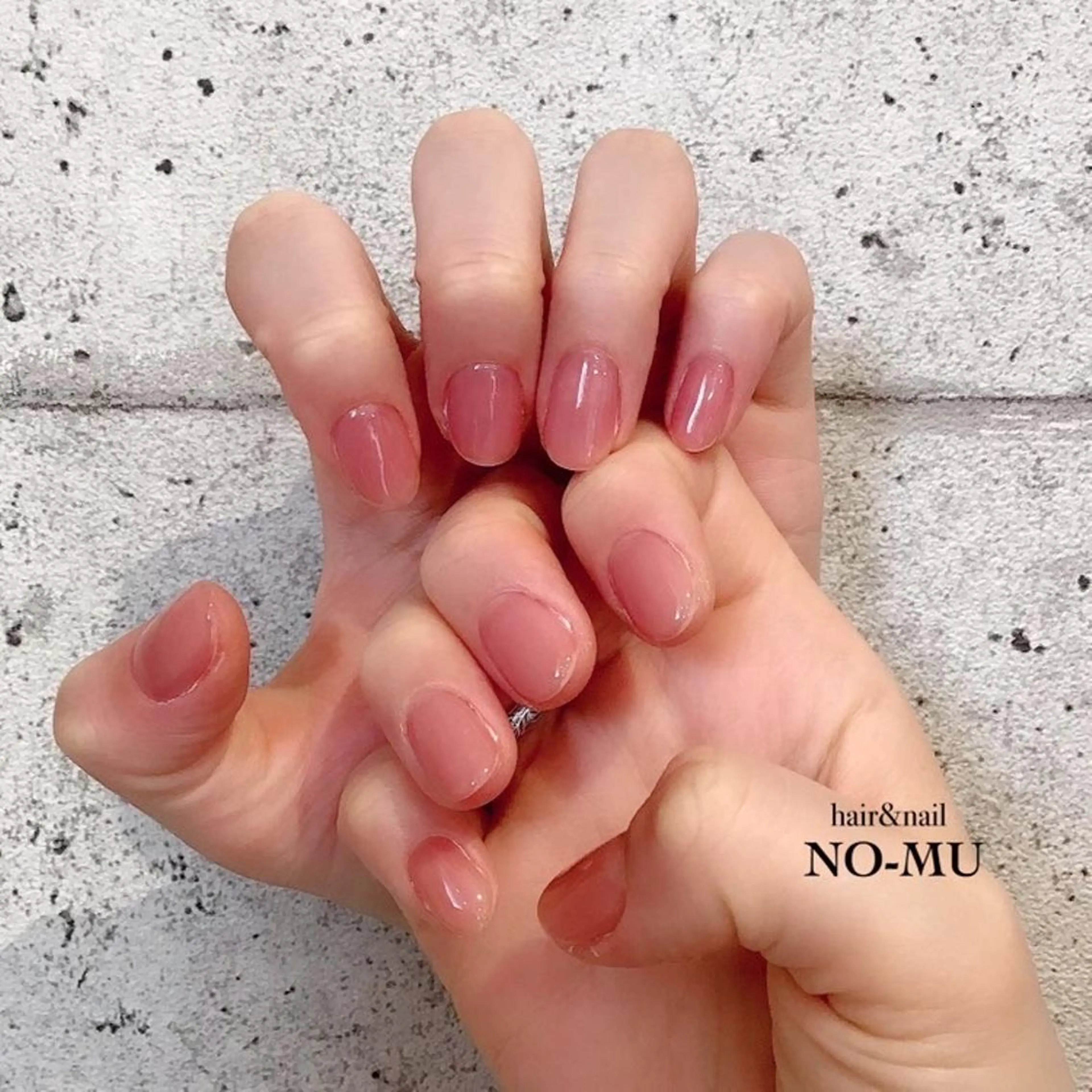 ネイル クリアネイル オレンジ hair＆nail NO-MUのネイルデザイン