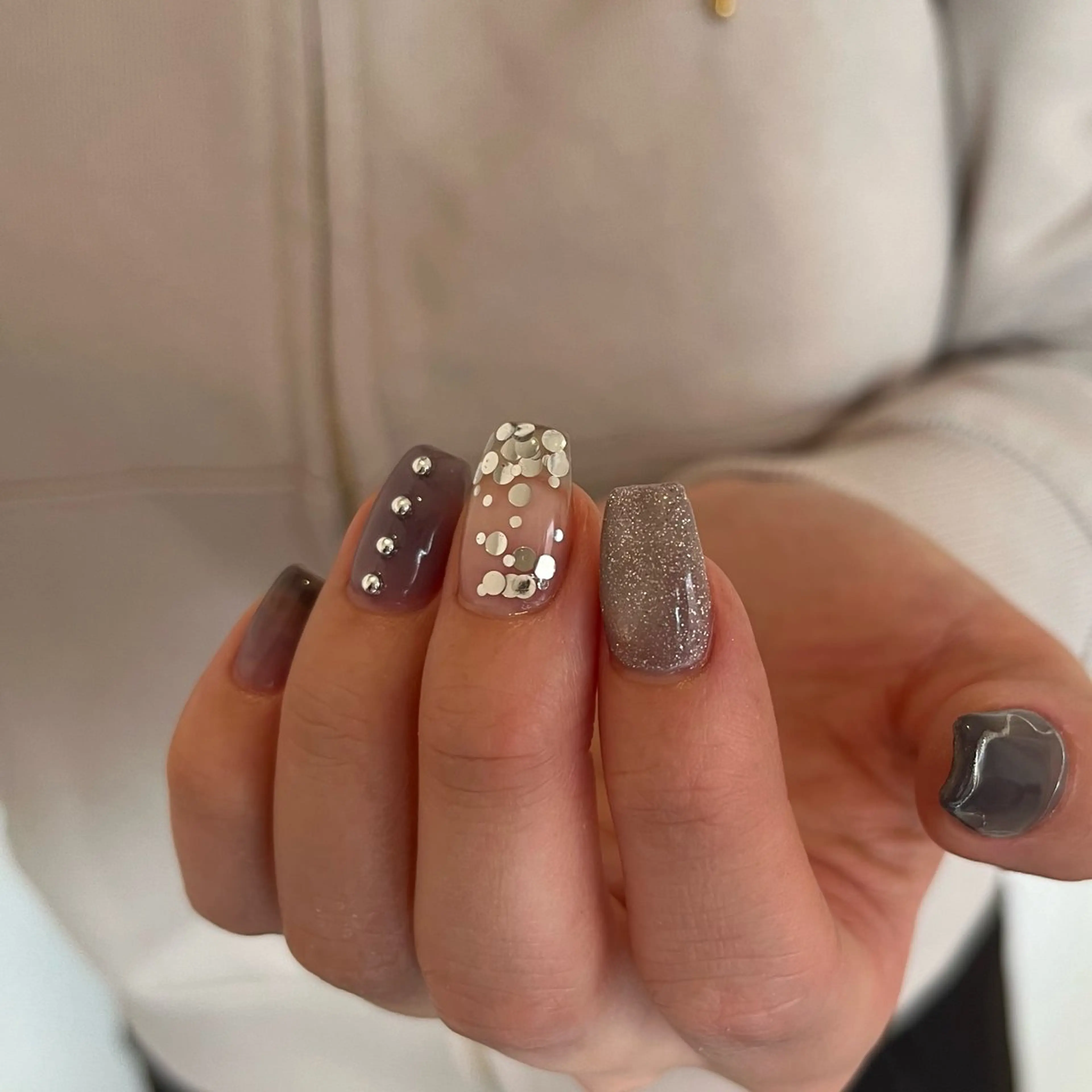ネイル フラッシュネイル マグネットネイル 持ち込み ニュアンスネイル luster shihoのネイルデザイン