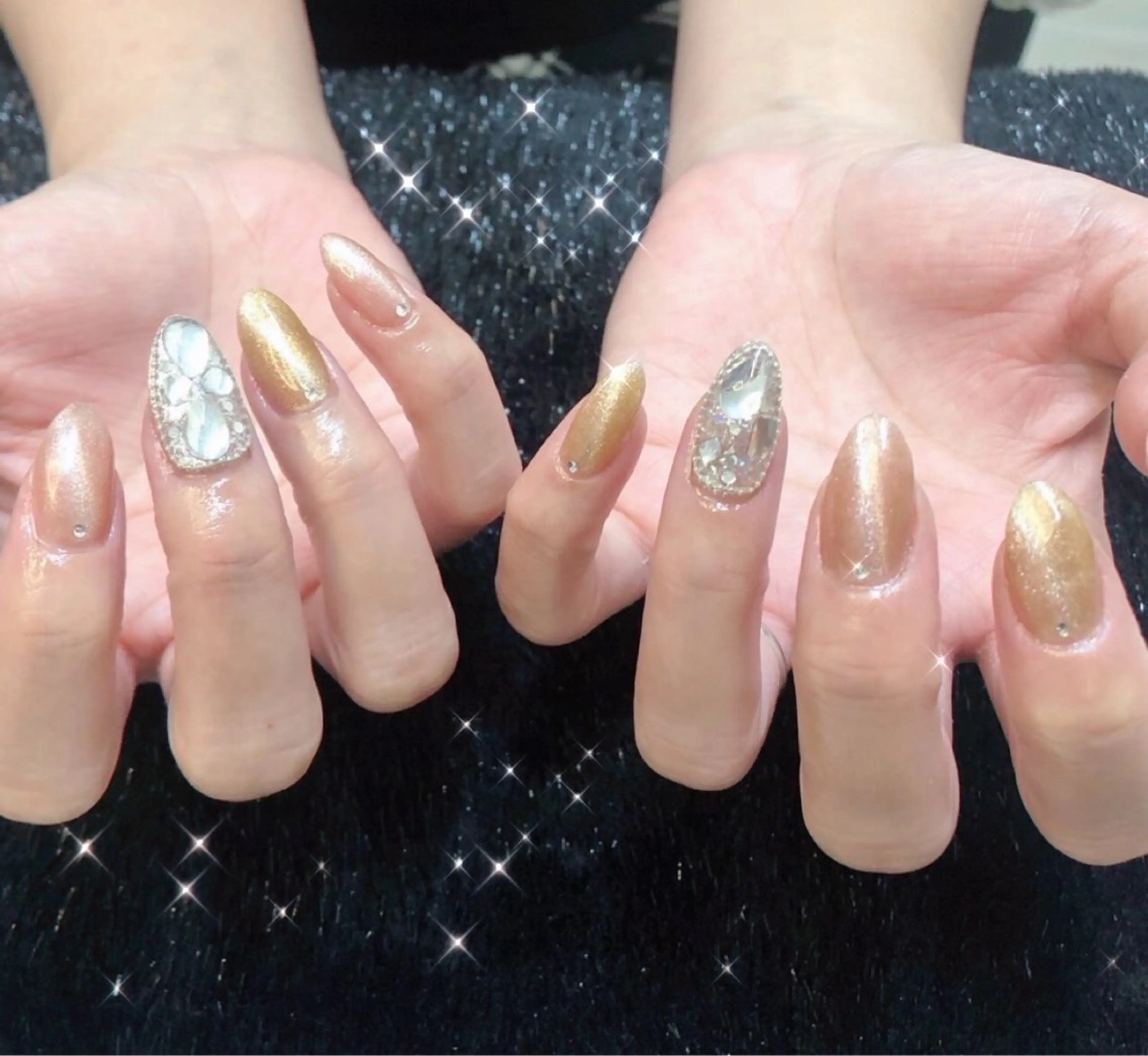 ネイル 成人式 フレンチネイル ジェルネイル ガラスフレンチ 韓国ネイル 大門浜松町 ネイルのネイルデザイン