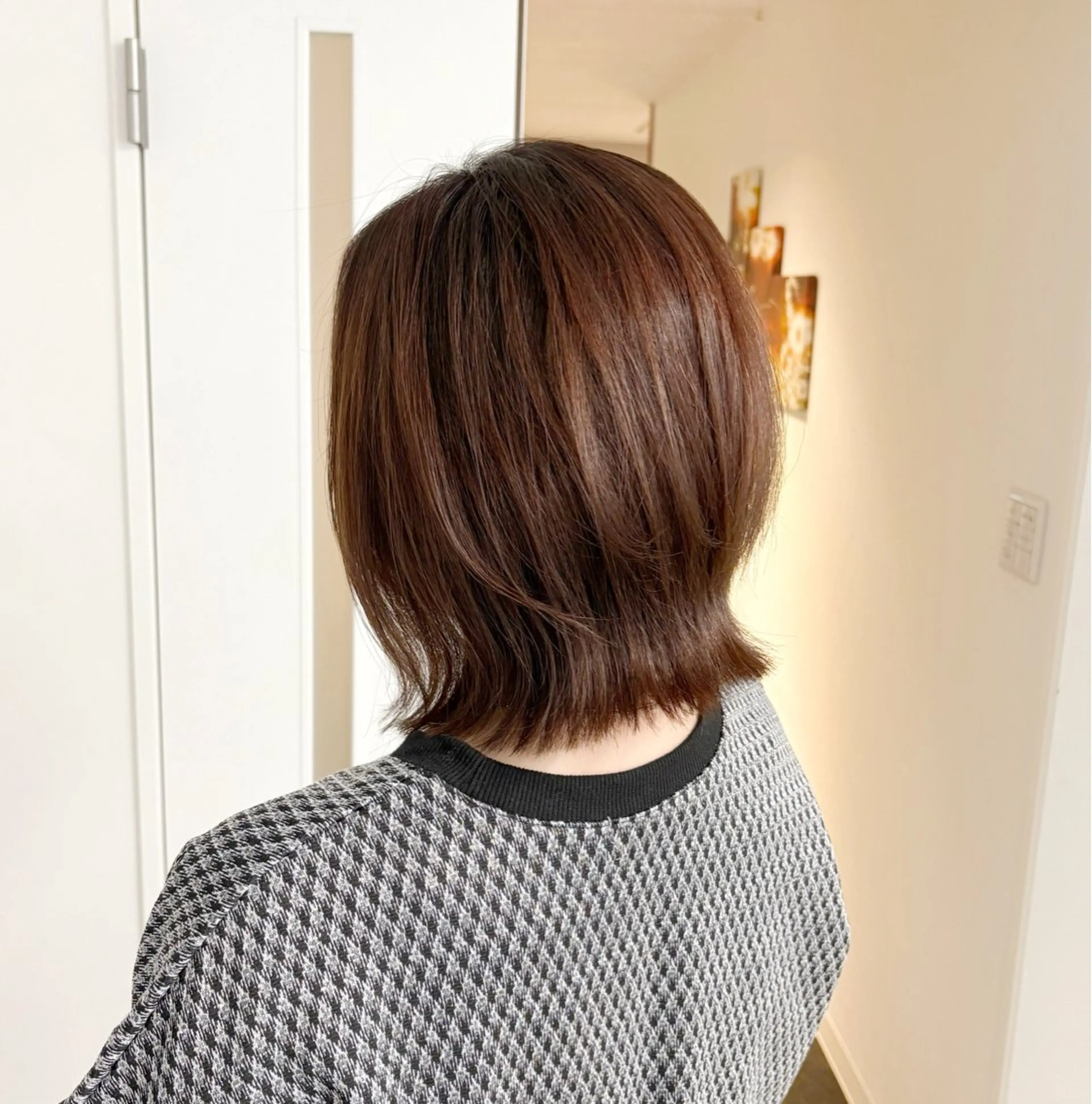 ミディアム ボブレイヤー ボブ レイヤーカット 麥生田 秀太のヘアスタイル