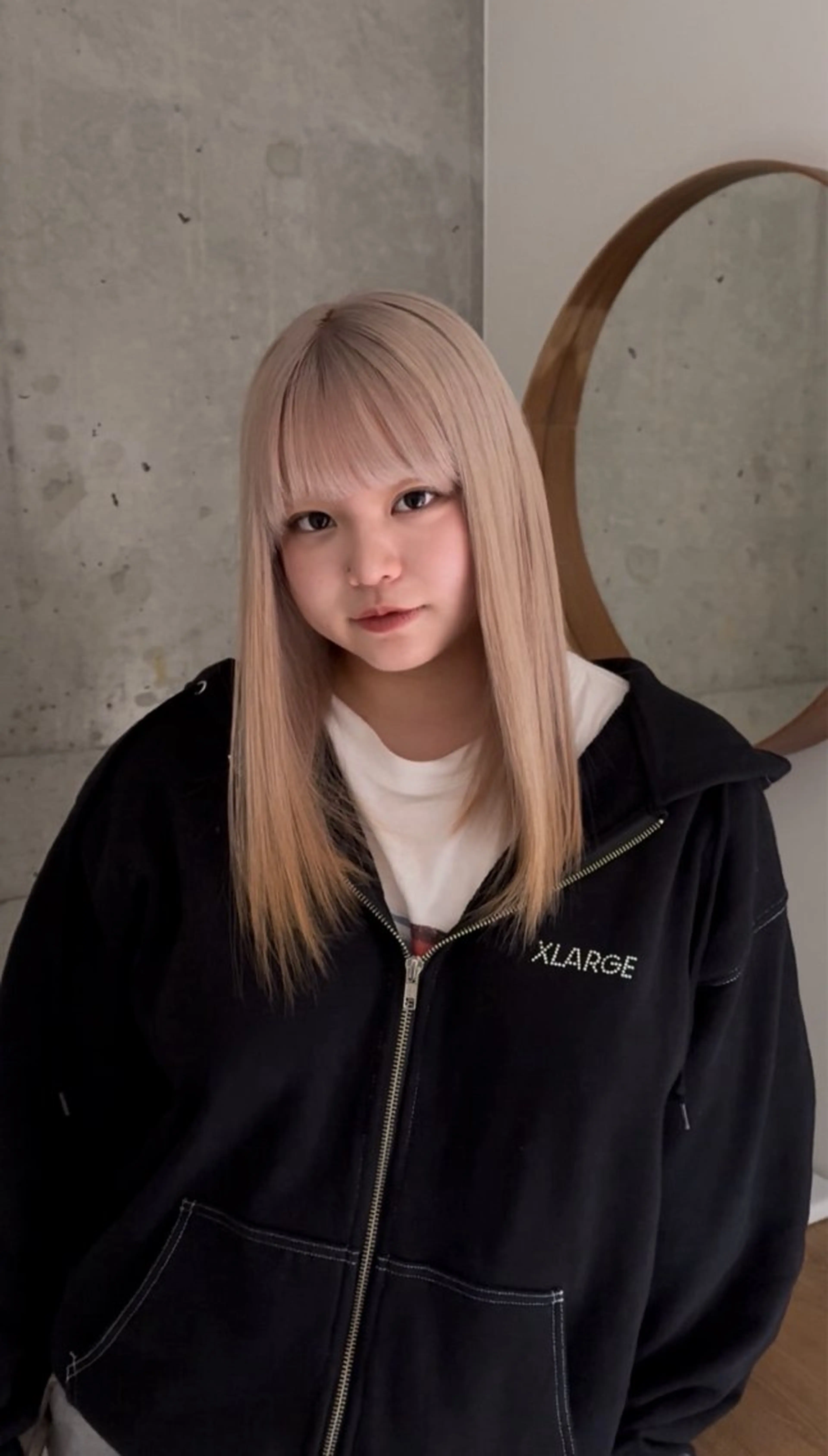 ミディアム カラー ブリーチ ブリーチ専門店モニカ nanahaのヘアスタイル