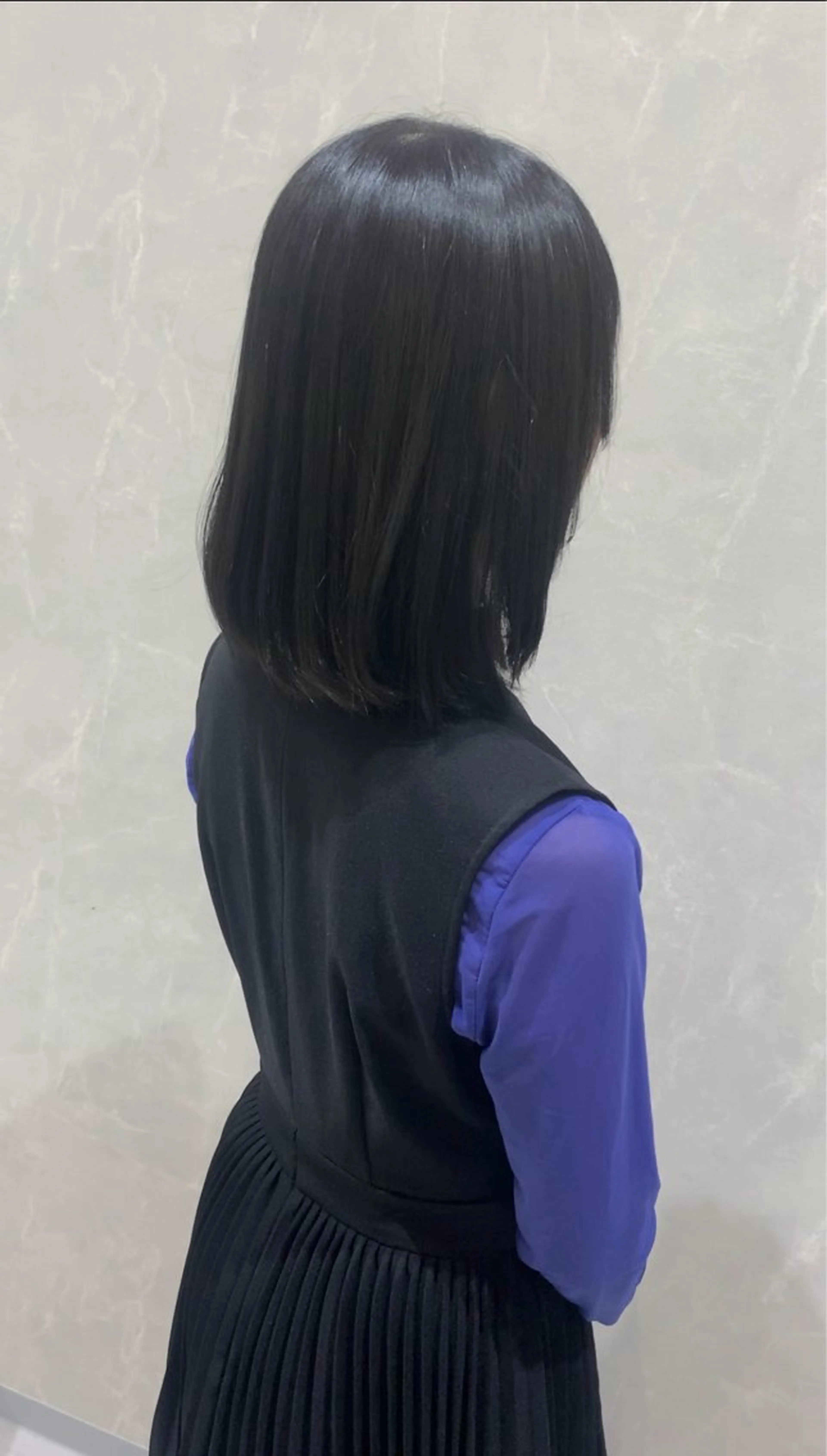 ミディアム カラー 黒髪 透明感カラー 癖毛改善縮毛矯正 /中山なかやまのヘアスタイル