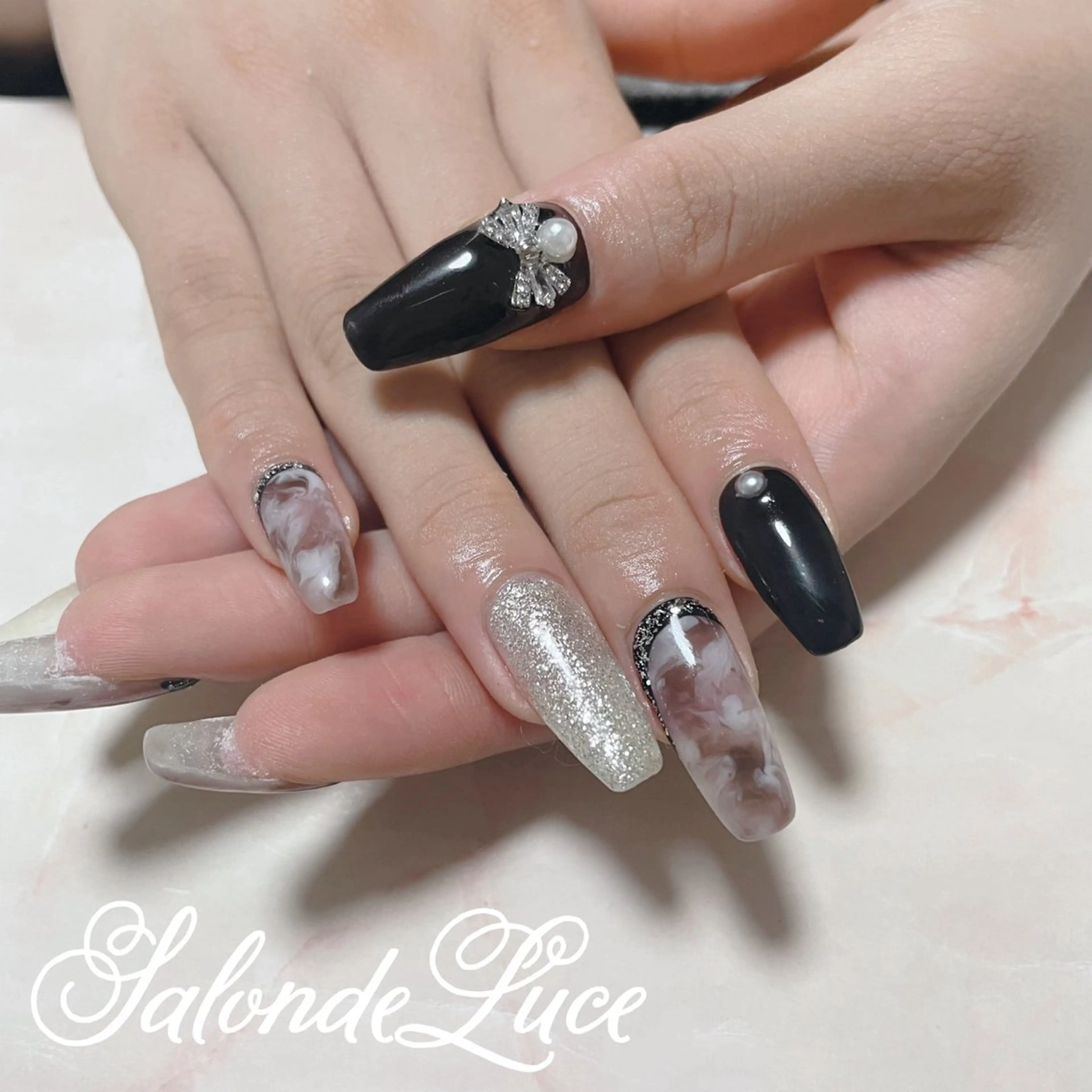 ネイル 大理石ネイル(マーブル) Salon de Luceのネイルデザイン