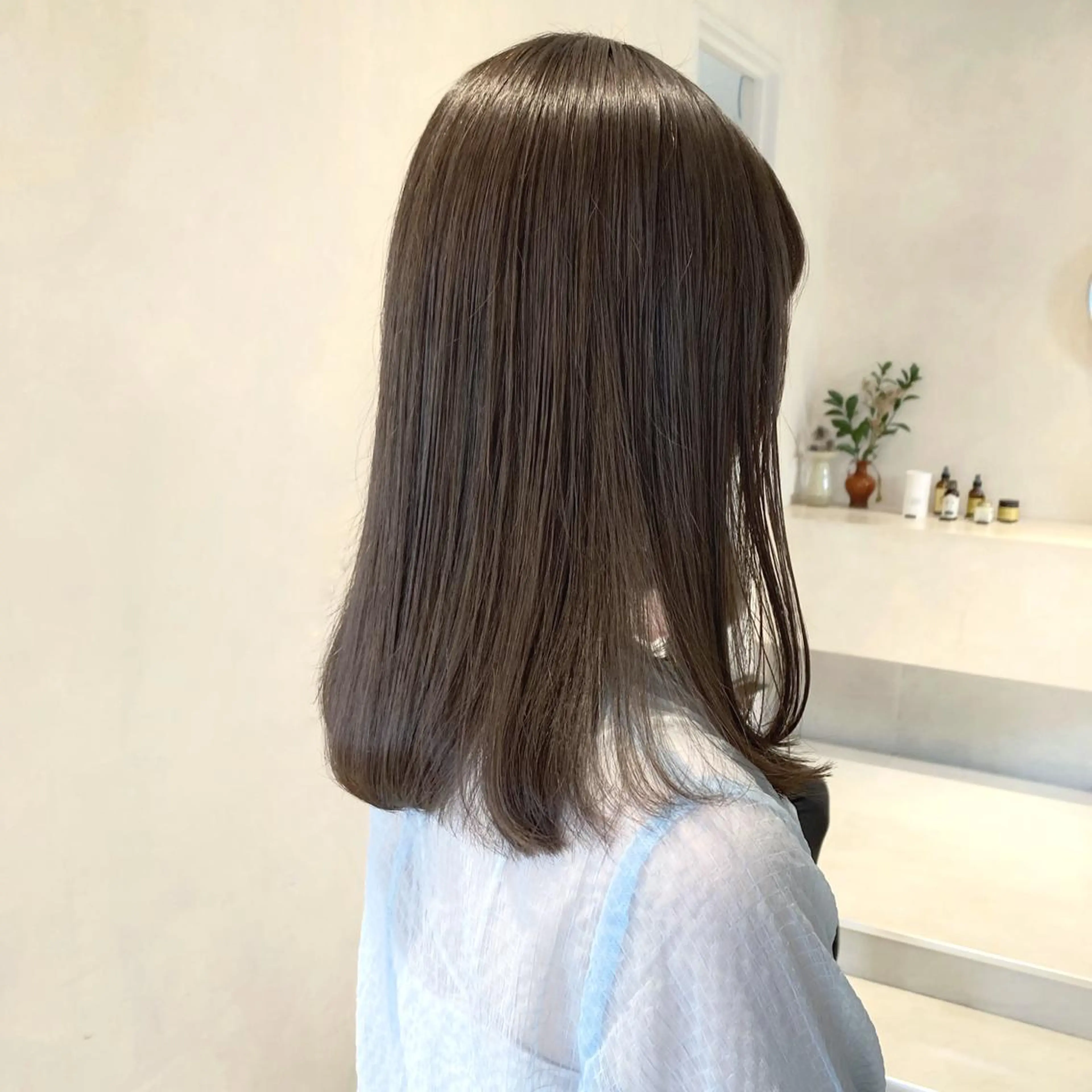 ミディアム カラー 透明感カラー グレージュ トリートメント MURANAKA RYOのヘアスタイル