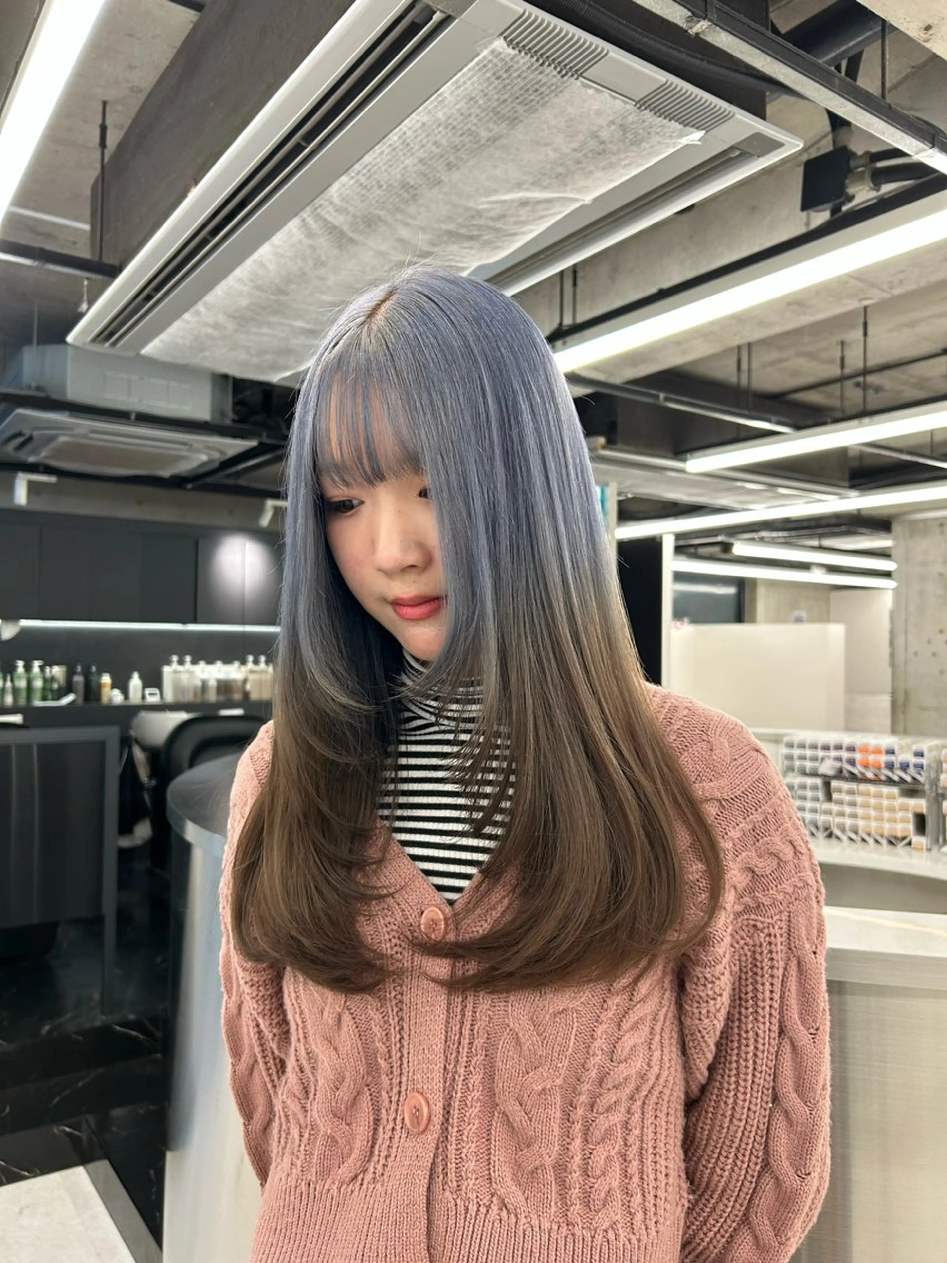 ロング カラー カット ヘアカラー カラー/エクステ 🤍ルナのヘアスタイル