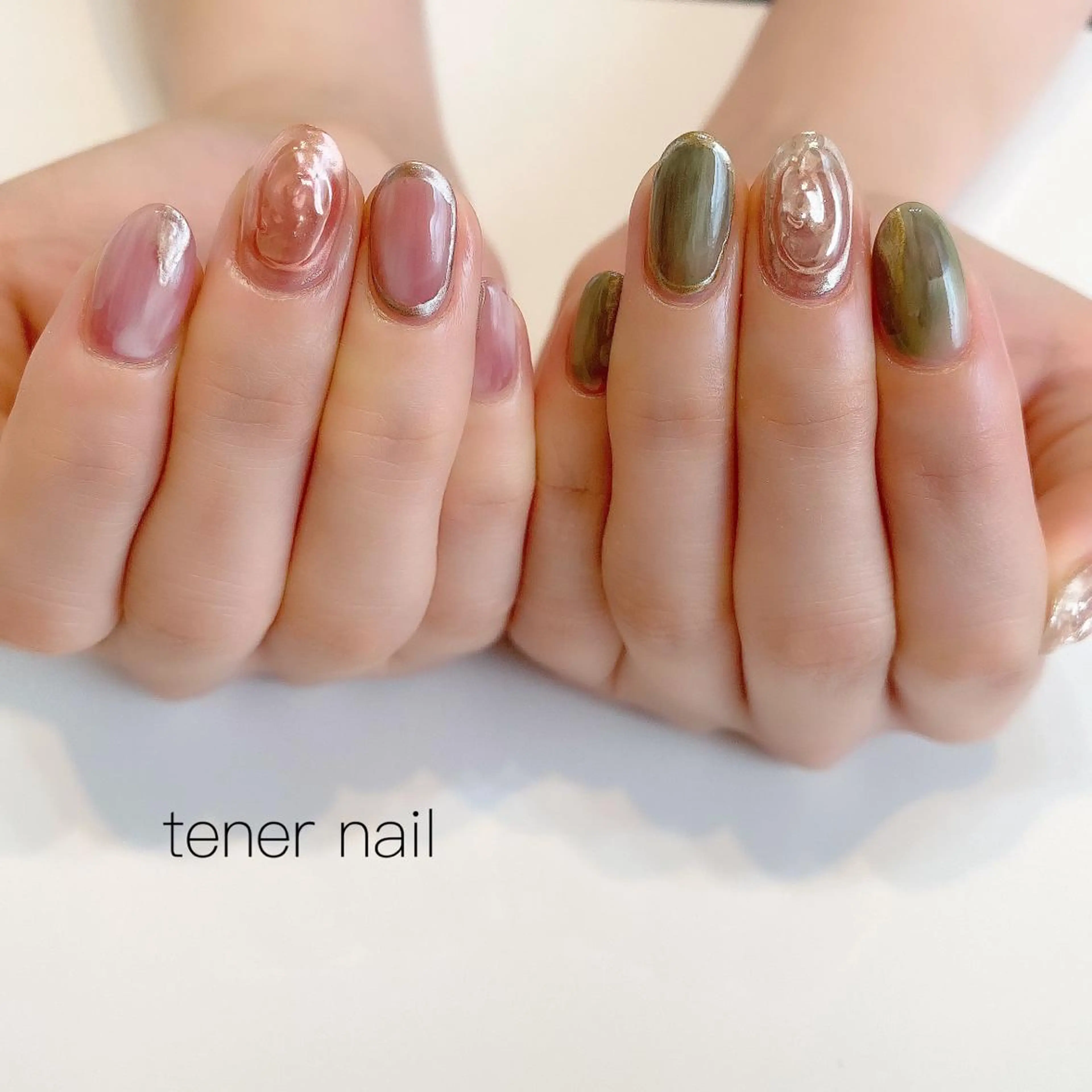 ネイル ニュアンスネイル ピンク テネルネイル tener nailのネイルデザイン