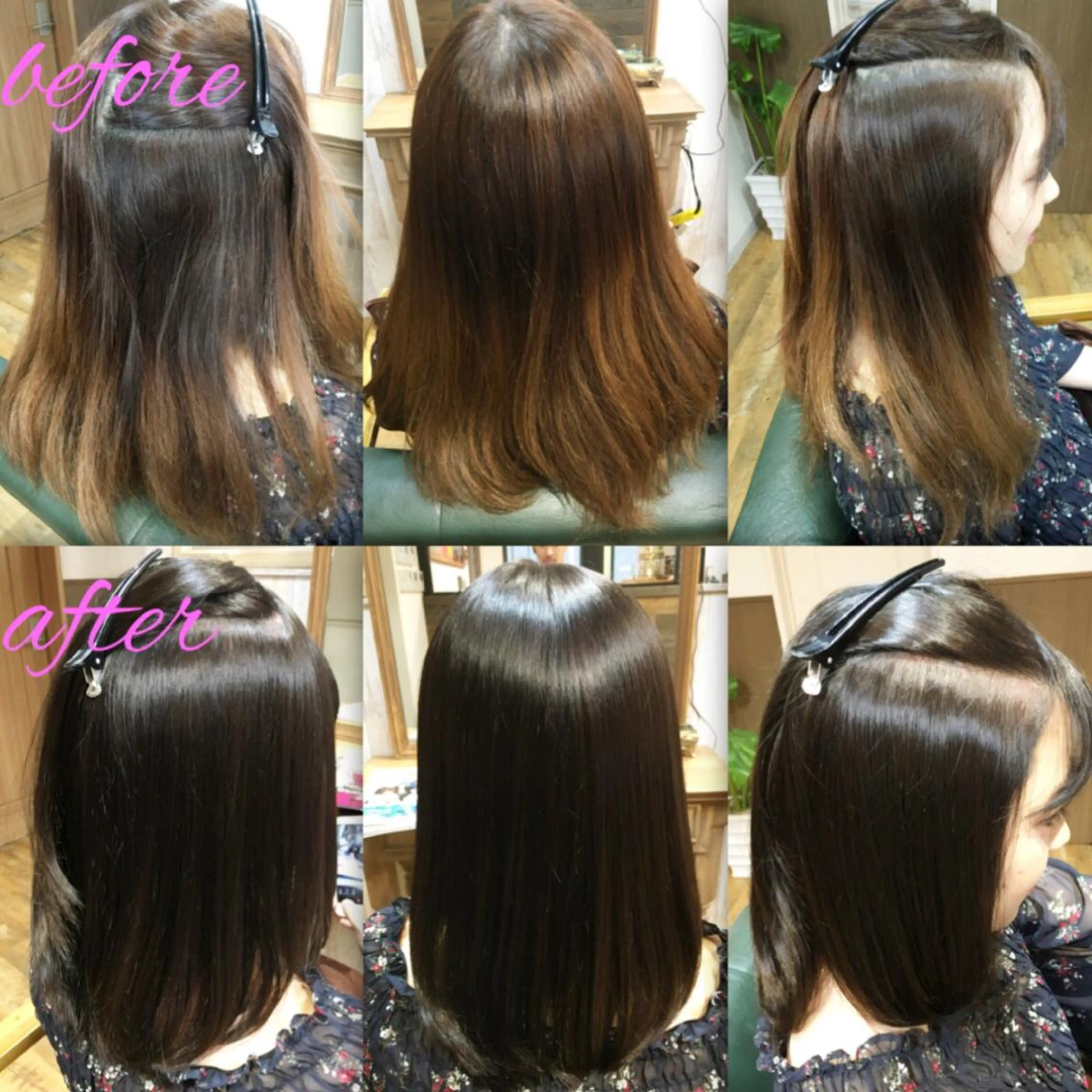 セミロング カラー パーマ イルミナカラー ストレートパーマ ブリーチ縮毛矯正/ デサキ ショウヘイのヘアスタイル