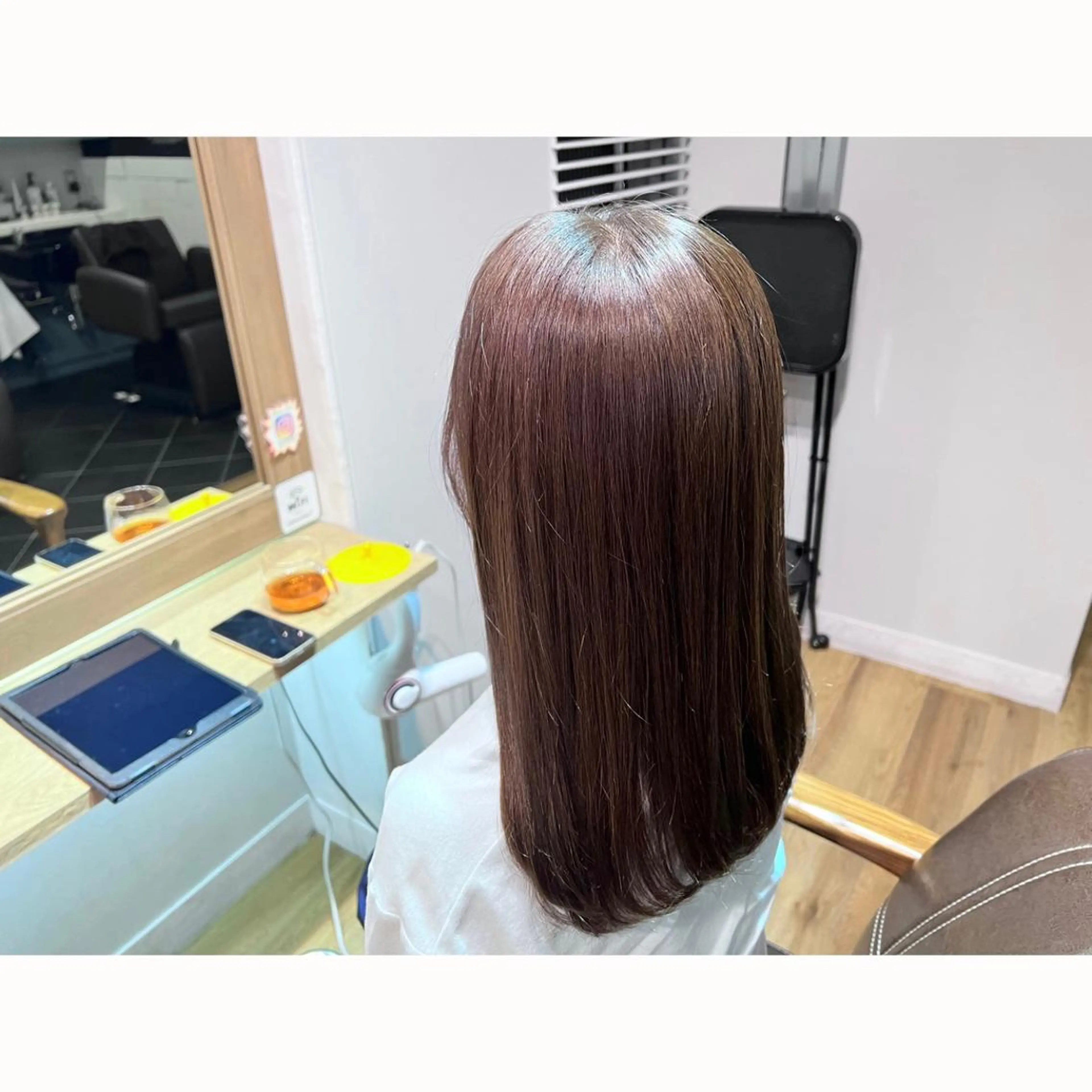 ロング カラー ブラウンカラー ヘアカラー トリートメント ツキダテ ユイのヘアスタイル