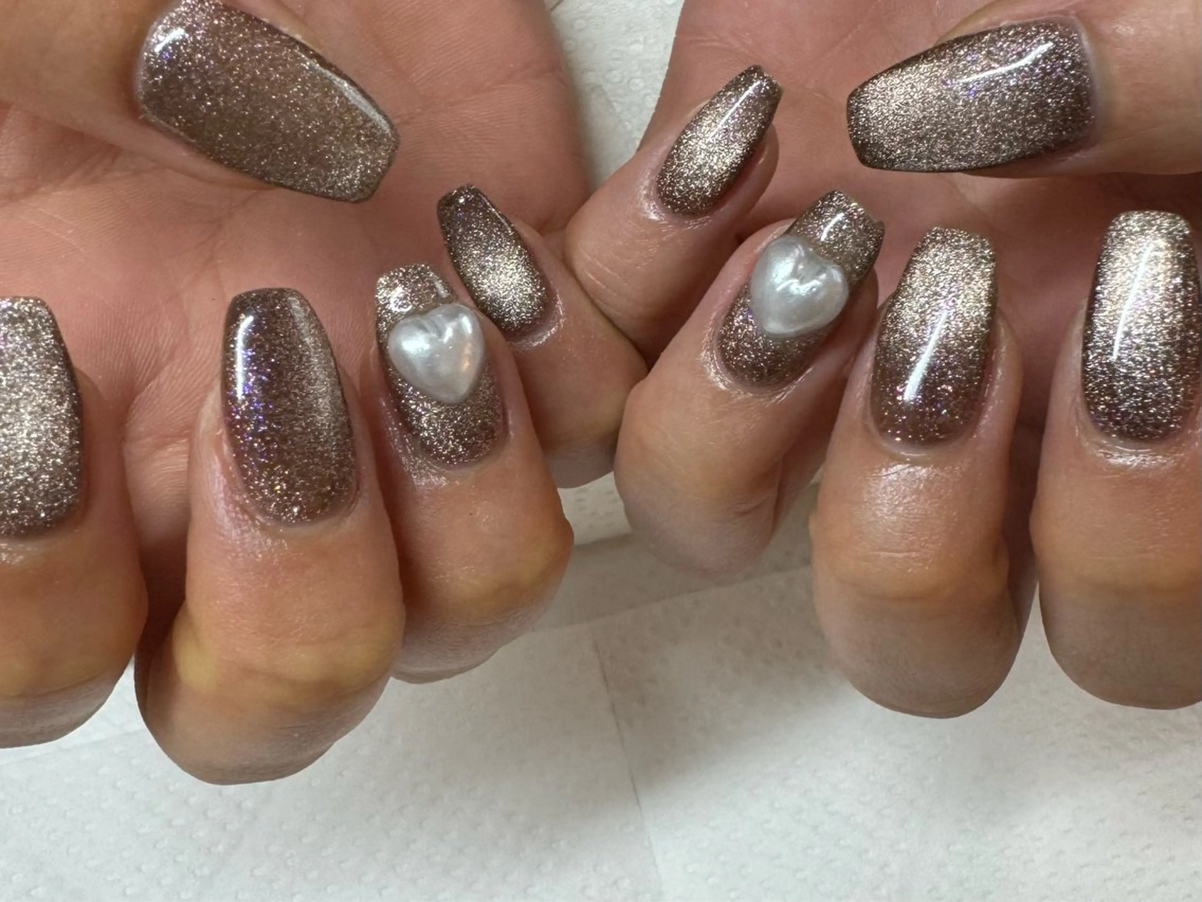 ネイル ハート マグネットネイル シンプルネイル MH_ Nailのネイルデザイン