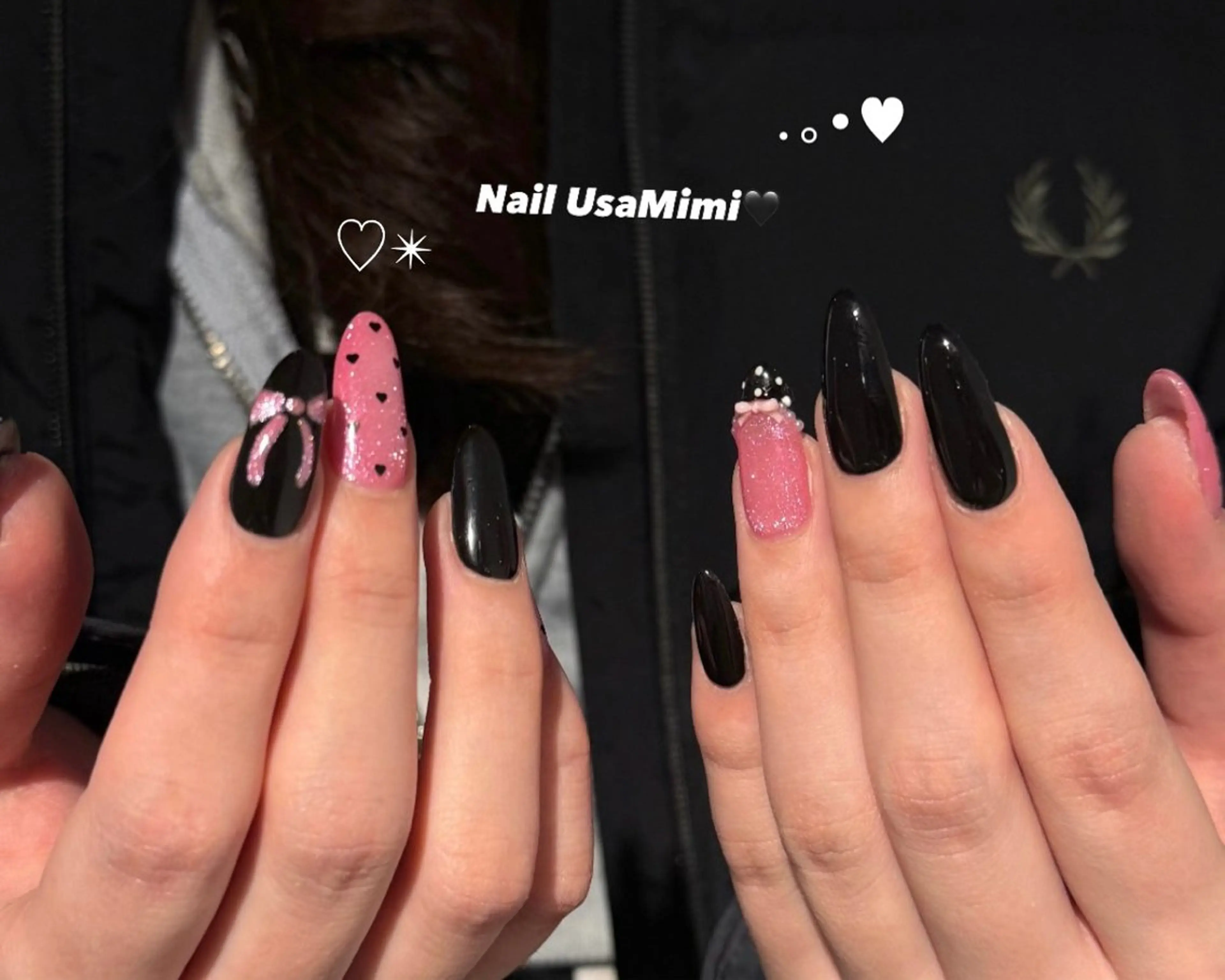 ネイル ロングネイル ハンドネイル 本町NailUsaM imi KEINAのネイルデザイン