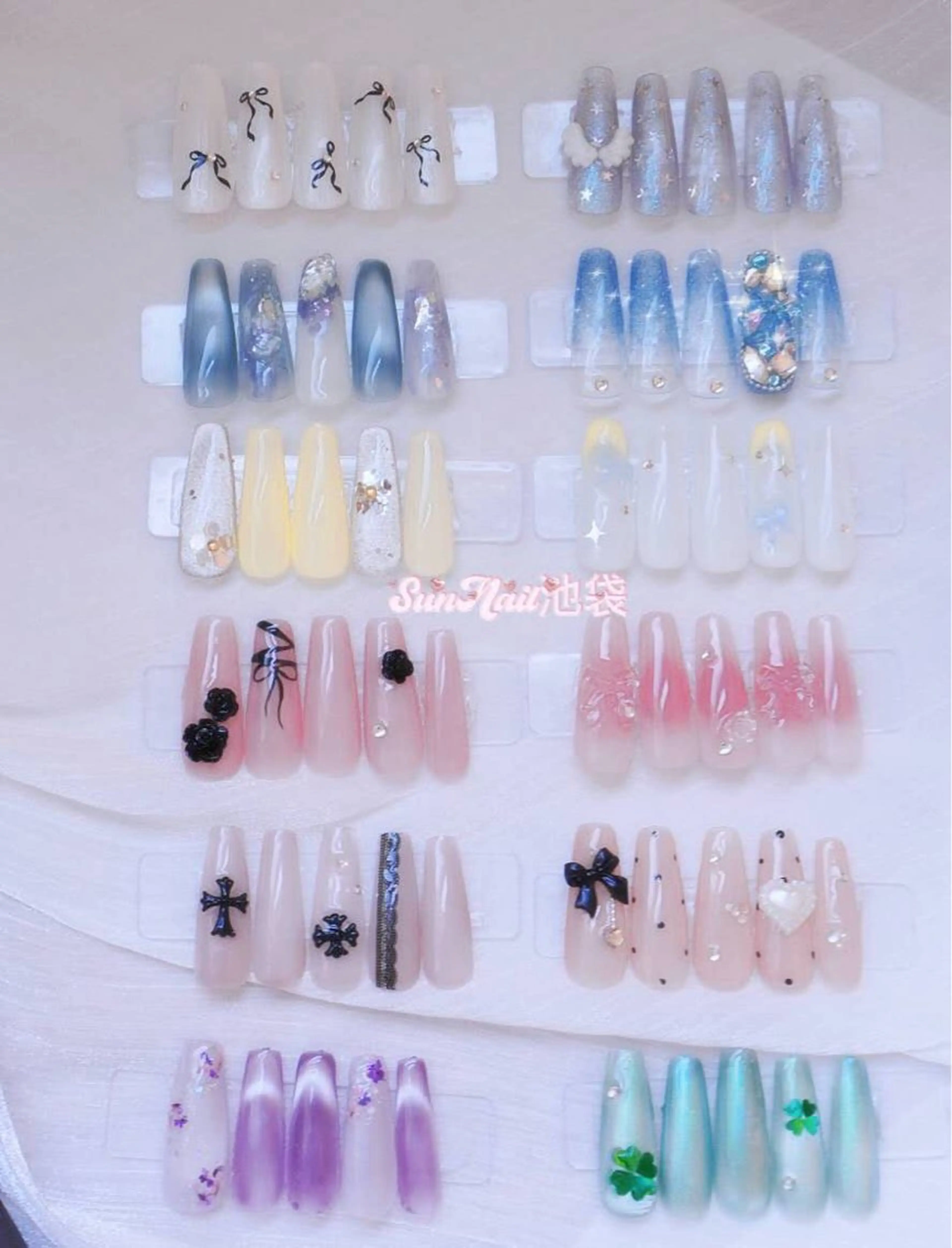 ネイル チークネイル 長さ出し フラワーネイル フレンチネイル ガーリー sun nail池袋 モデル募集のネイルデザイン