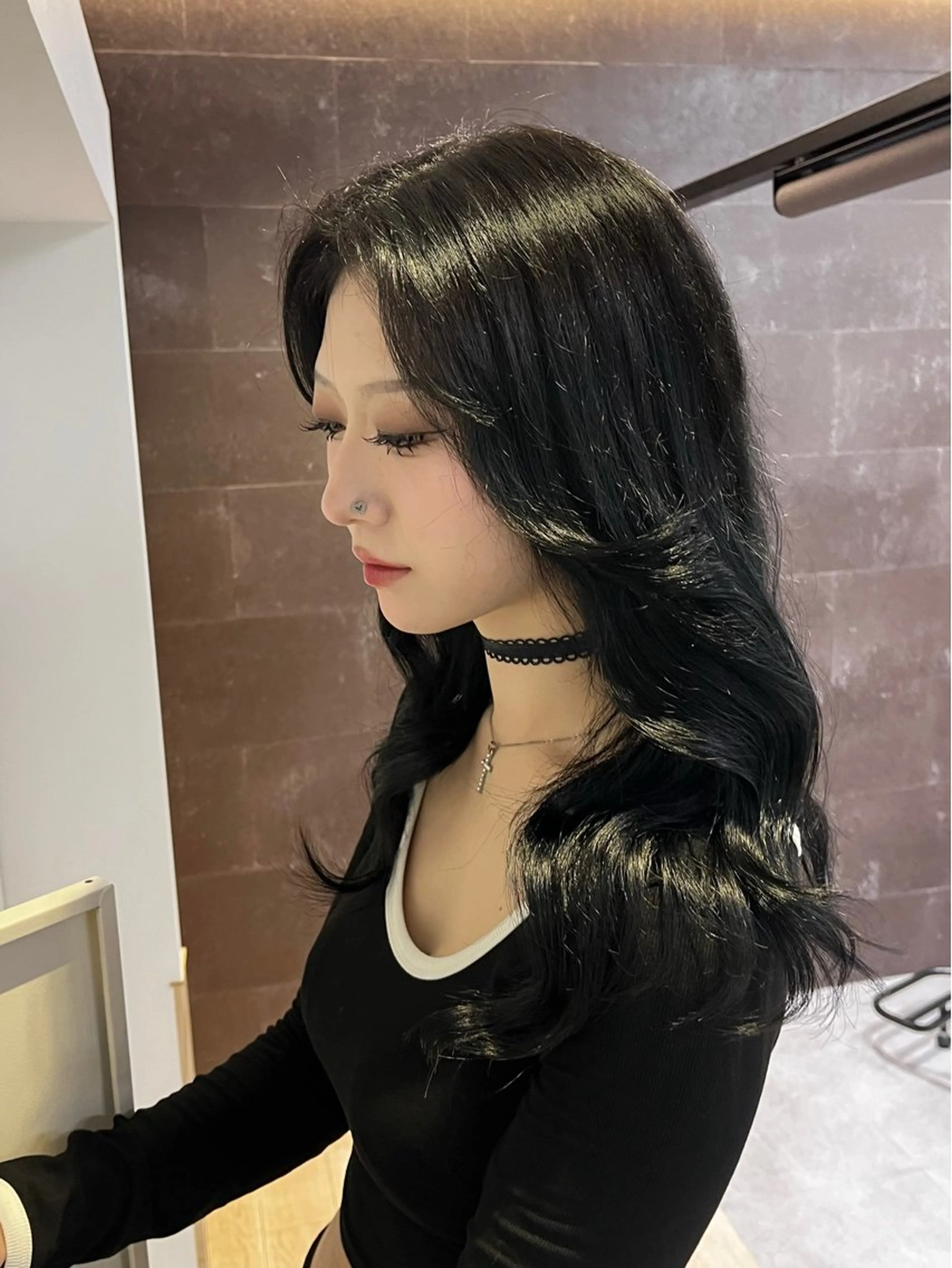 セミロング 🦋 韓国hair 🖤 RAMのヘアスタイル