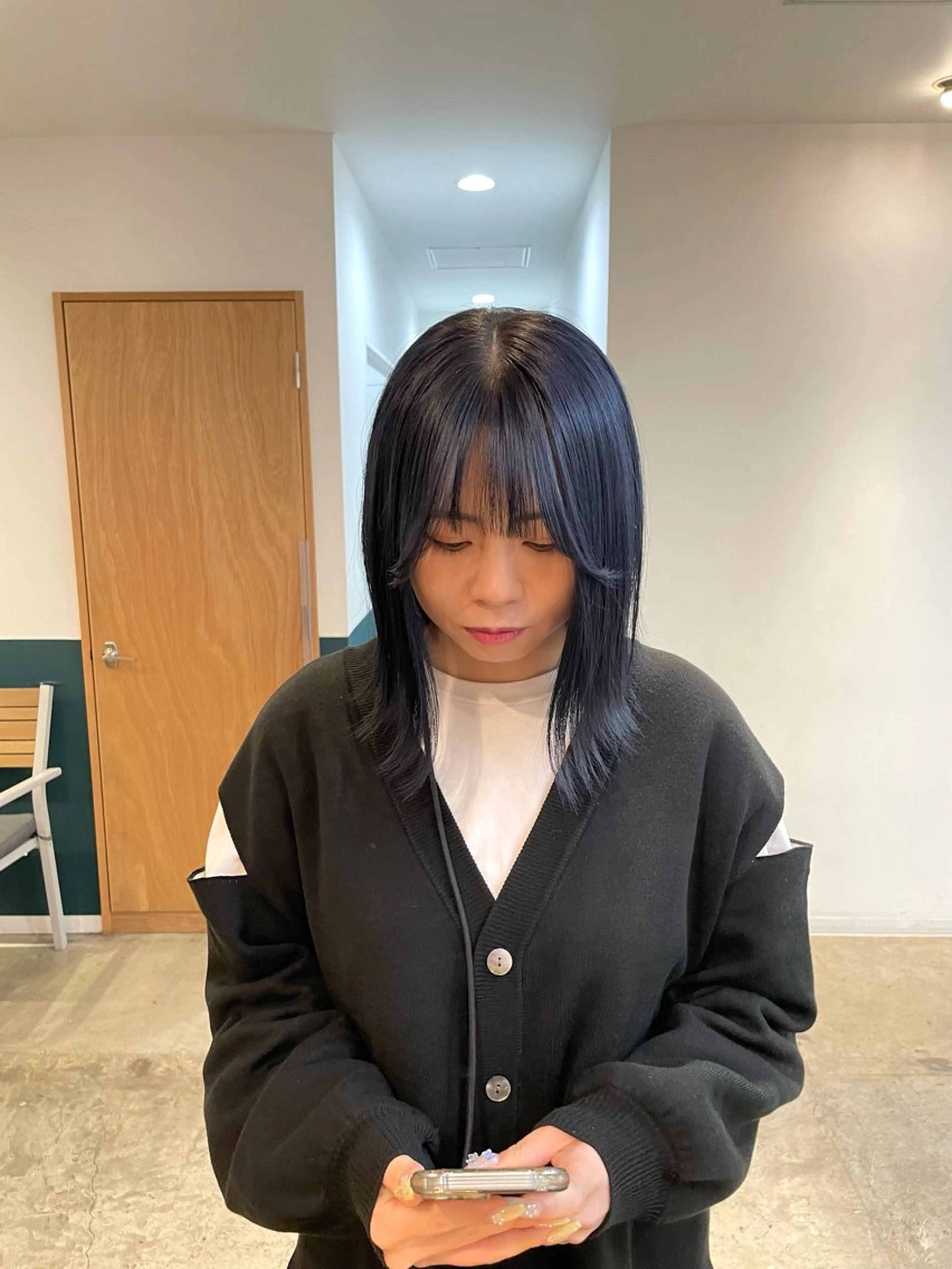 ミディアム カラー mizu🐾 hair braceのヘアスタイル