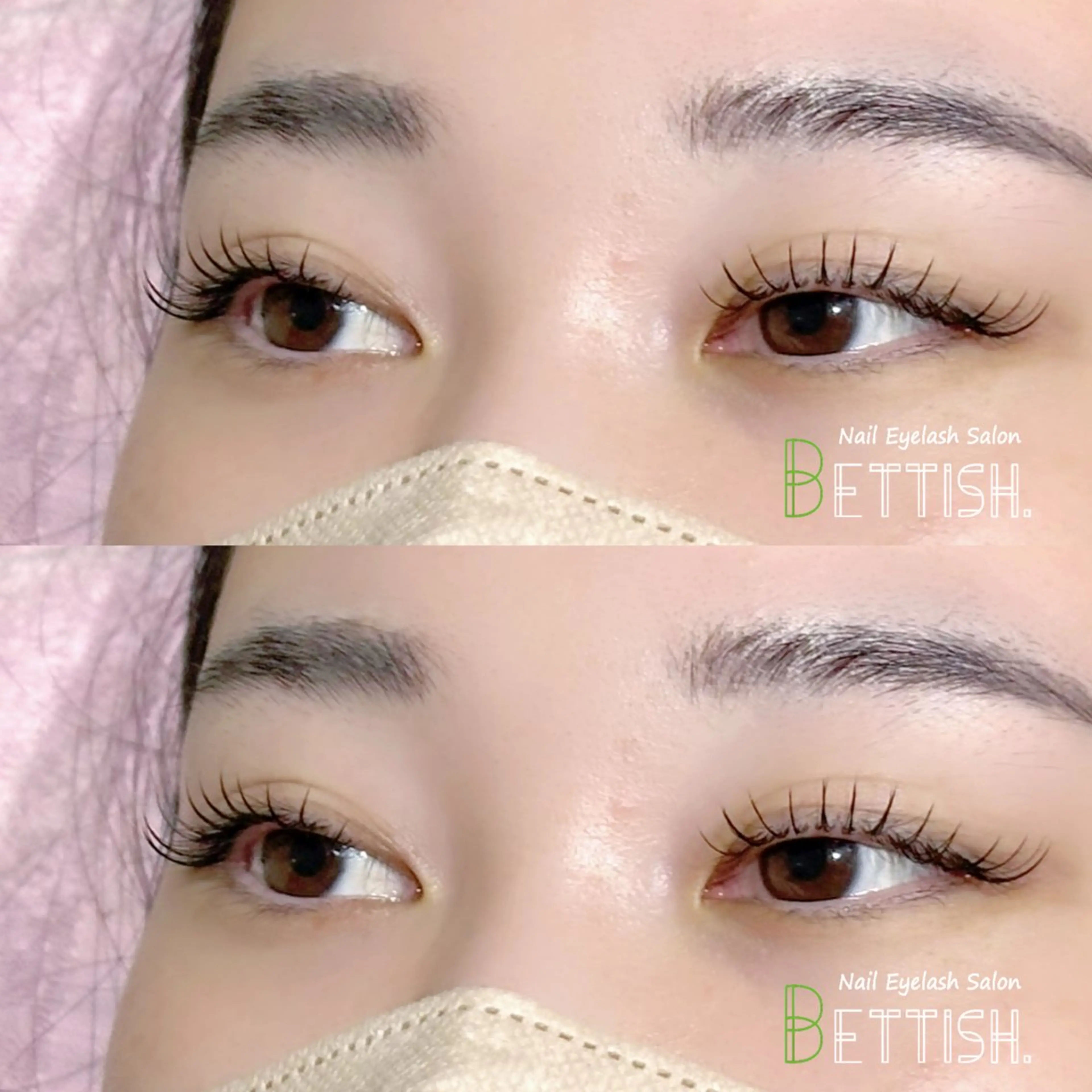 マツエク・マツパ フラットラッシュ BETTISH🩵 SERIのマツエク・マツパデザイン