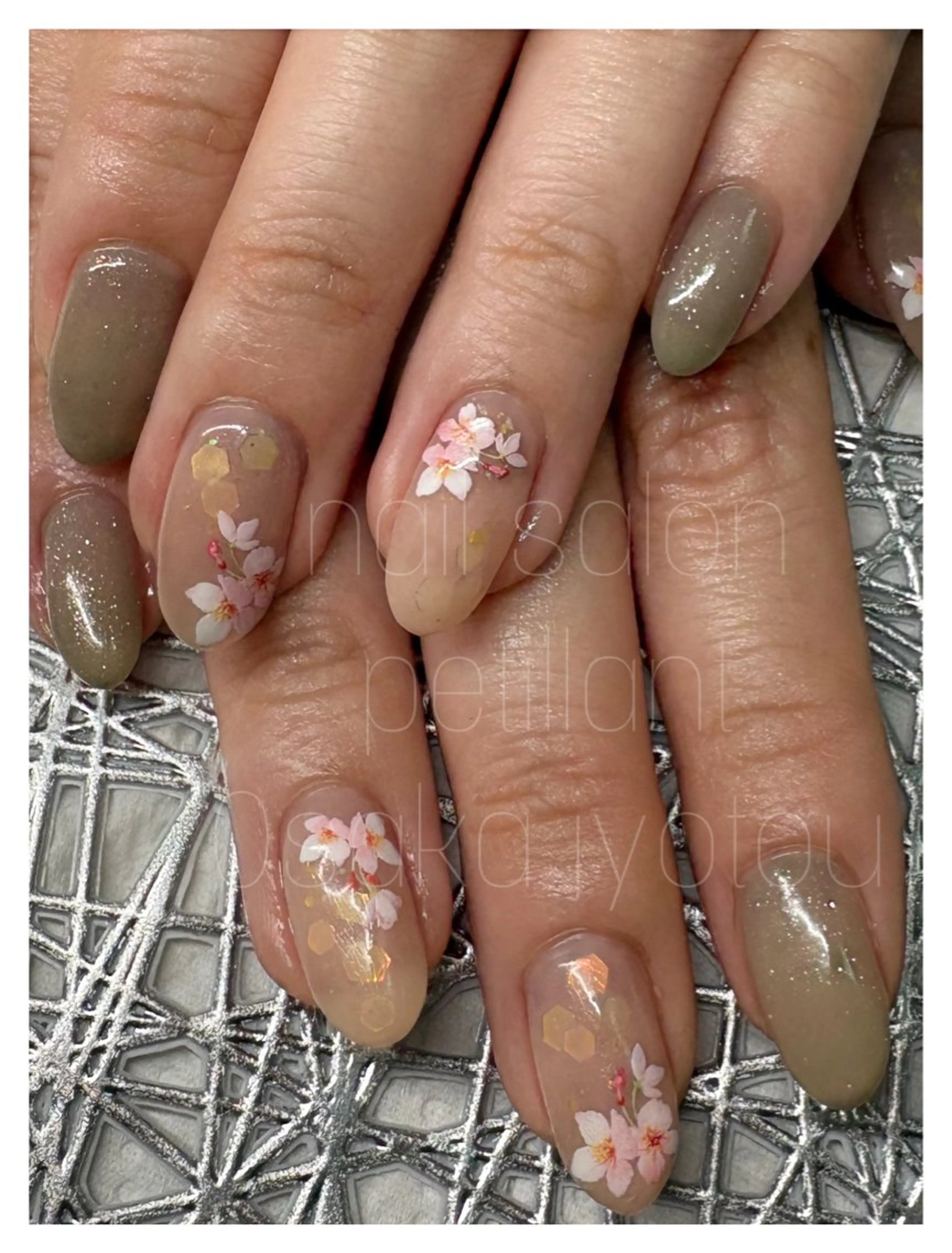 ネイル アートネイル 春ネイル nail salon petillantのネイルデザイン