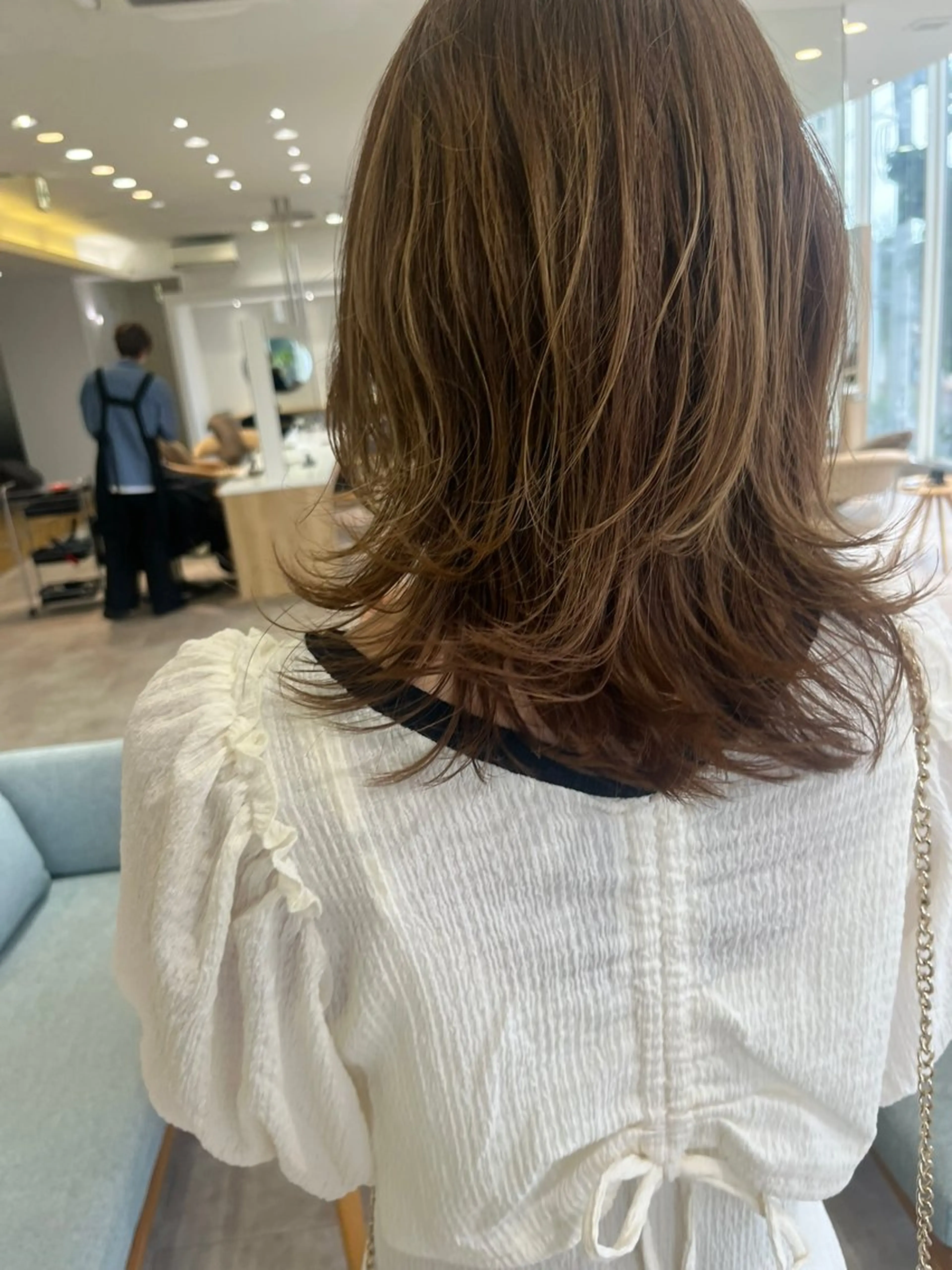 セミロング くびれヘア 韓国風ヘア レイヤーカット カット ヘアカラー トリートメント cana 札幌レイヤースタイルのヘアスタイル