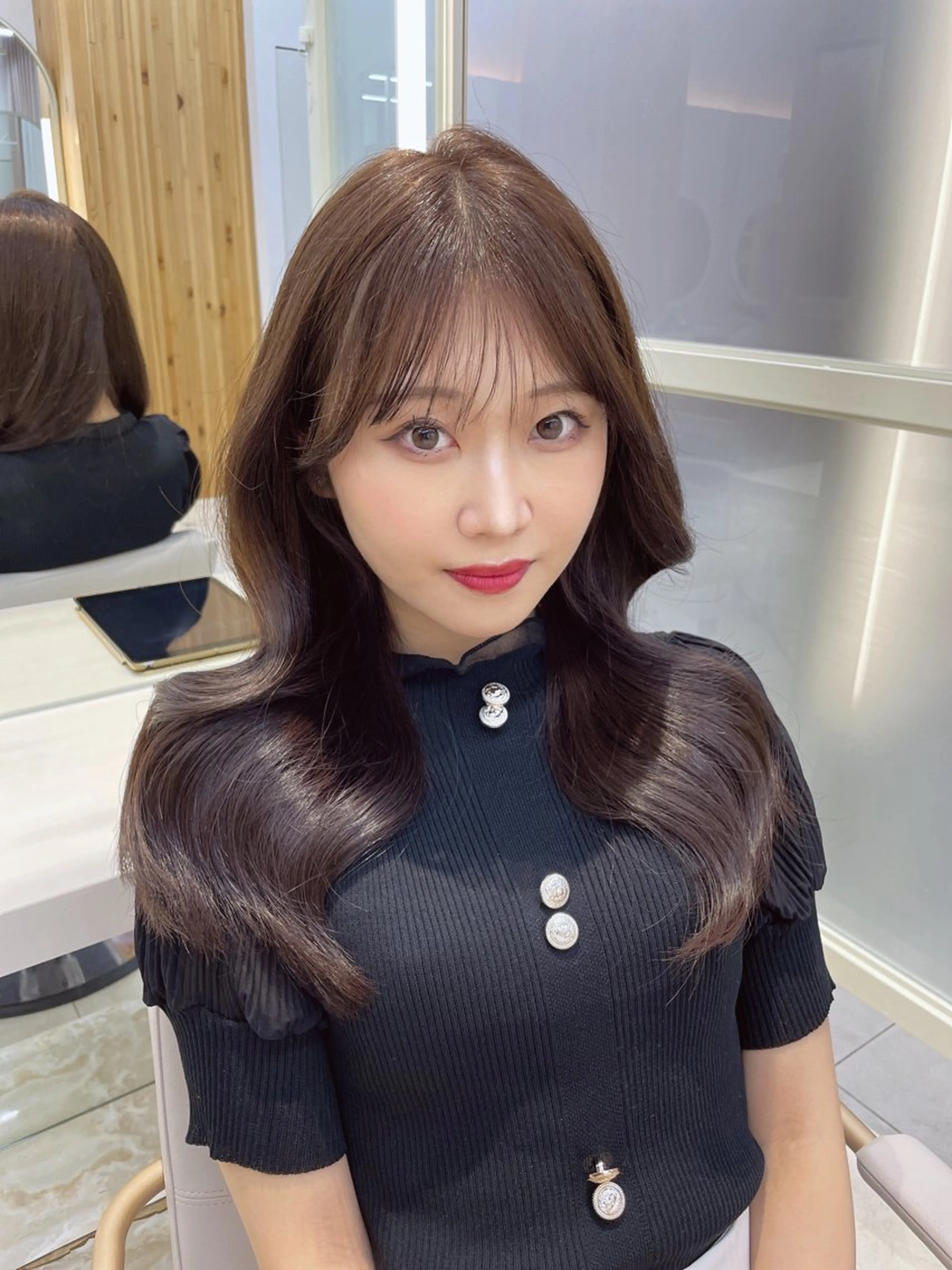 セミロング レイヤー/顔周り /韓国ヘア/TAKUのヘアスタイル