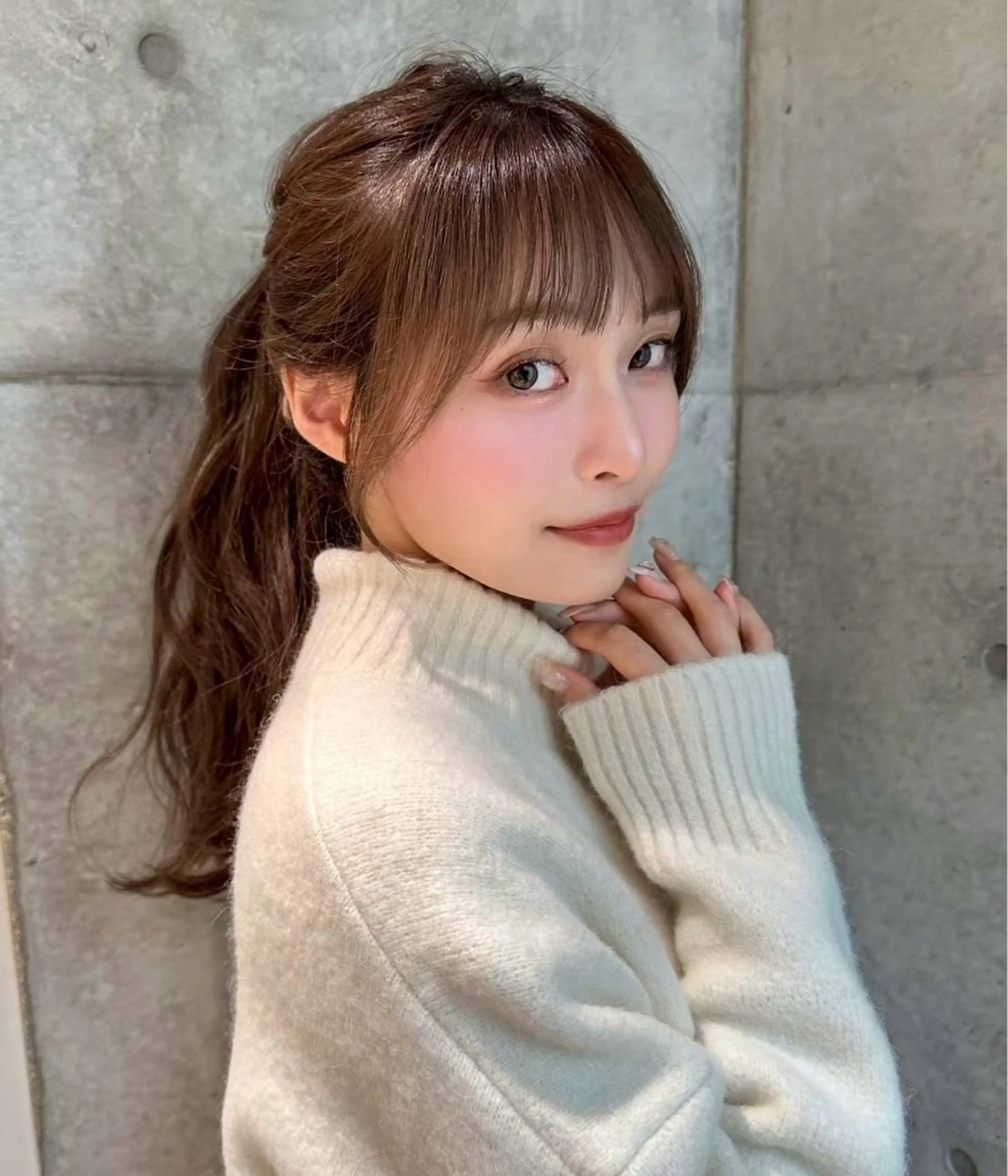 ロング 小顔カット 🎀透明感カラー shizuka🎀のヘアスタイル