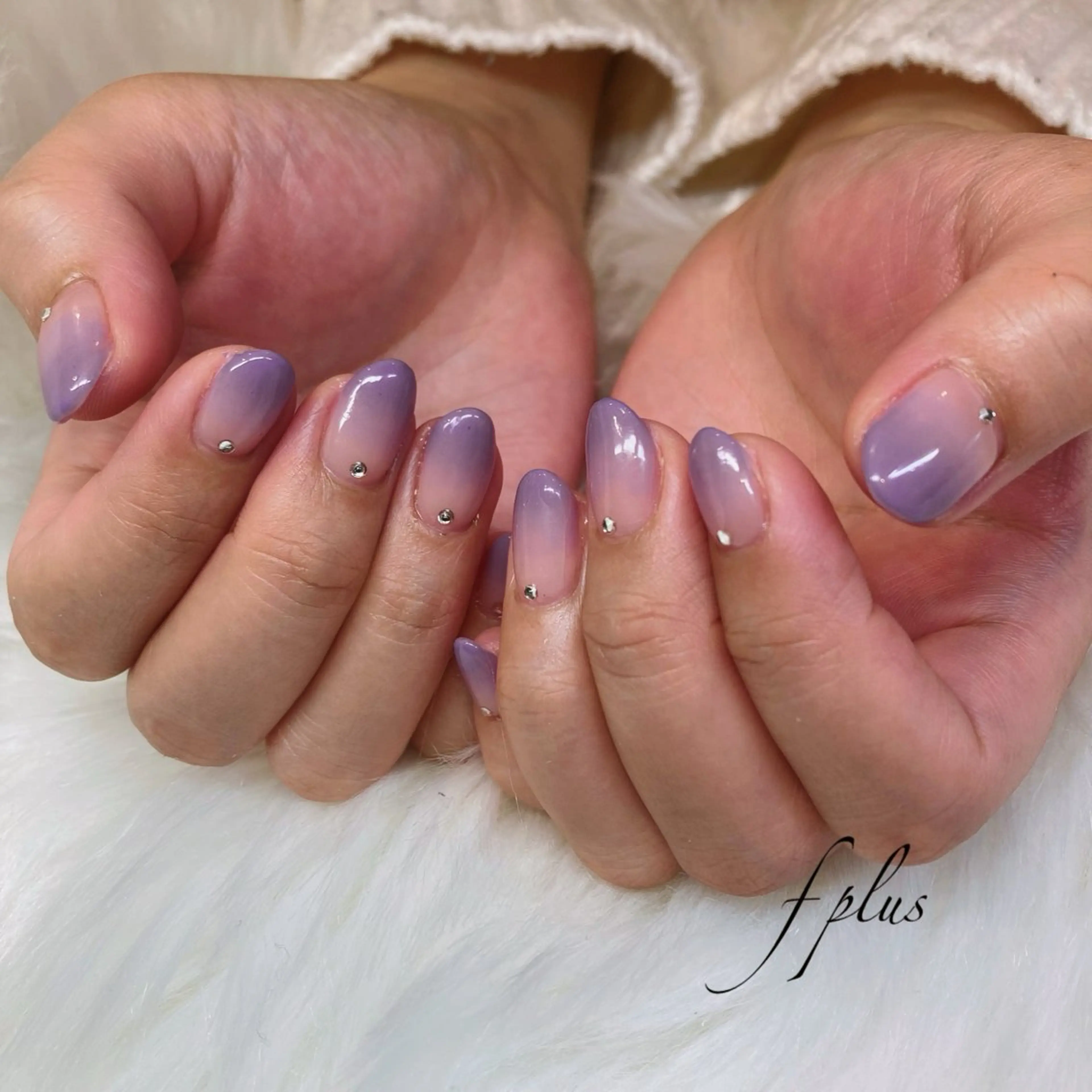 ネイル グラデーション ピンク パープル ハンドネイル kanako nail🌷のネイルデザイン