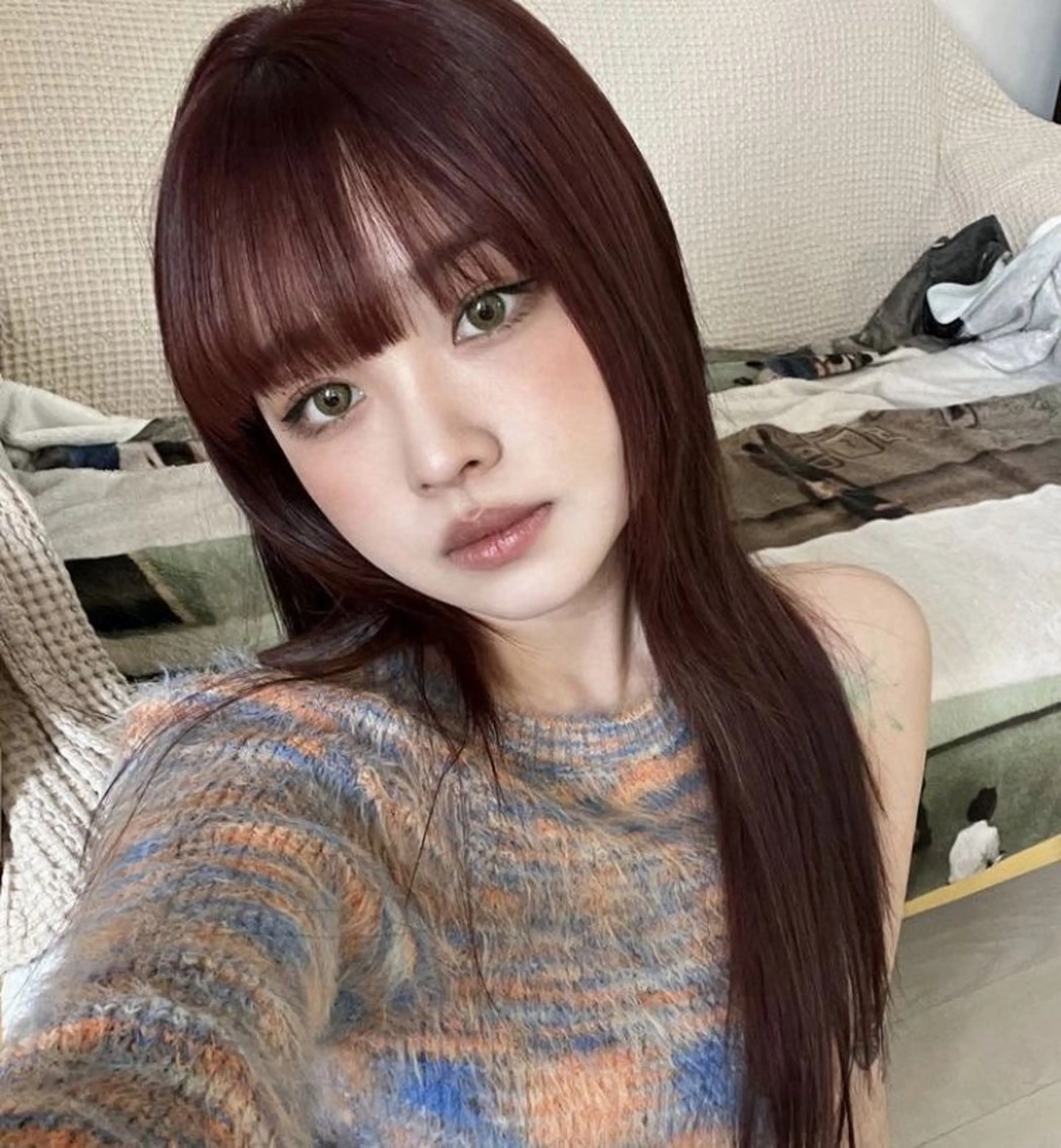 カラー ヘアカラー トリートメント ヘアセット NANA💓韓国ヘア /レイヤー/暖色💓のヘアスタイル