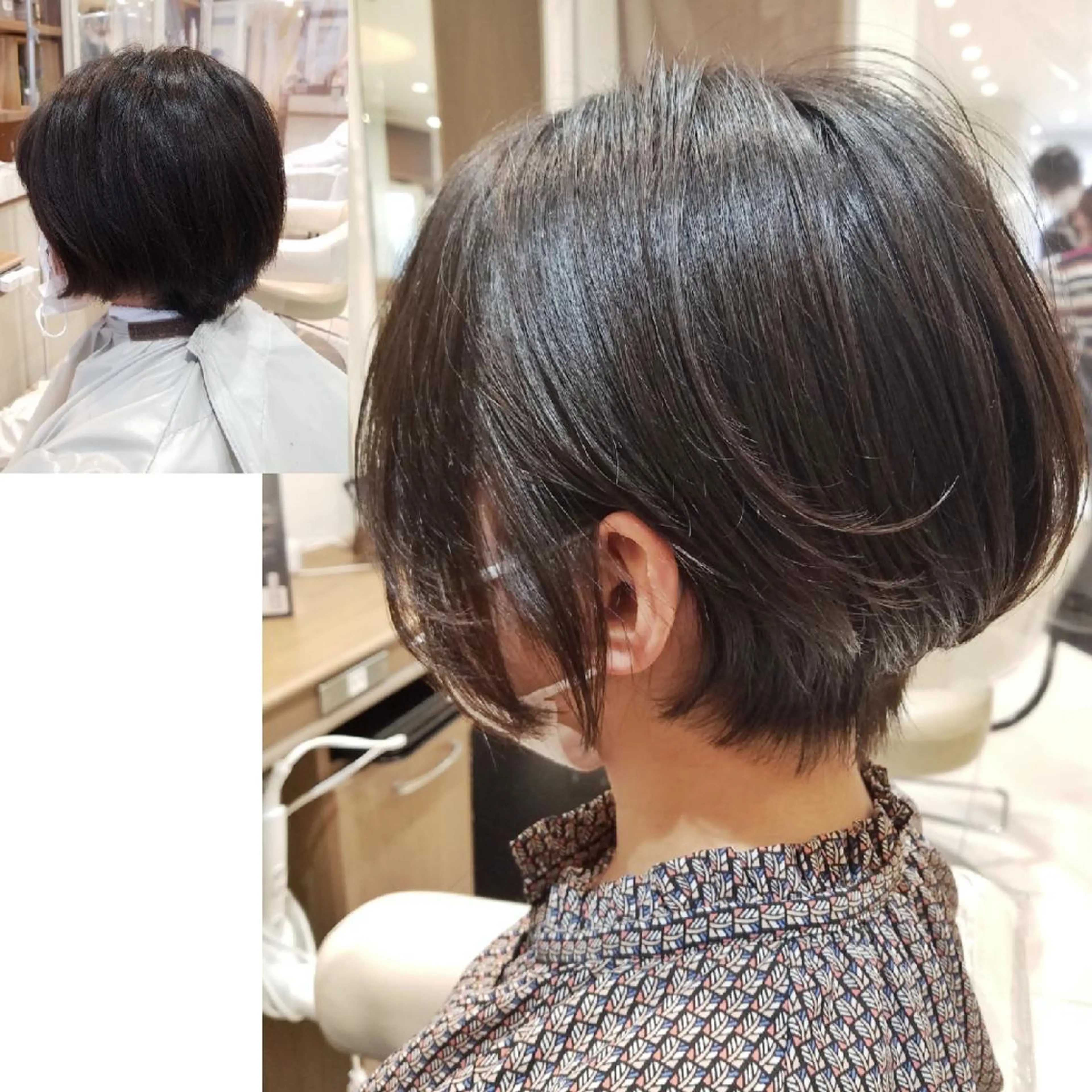 ショート ショートヘア 縮毛矯正 カット 縮毛矯正 村岡【店長】 【骨格矯正ショート】のヘアスタイル