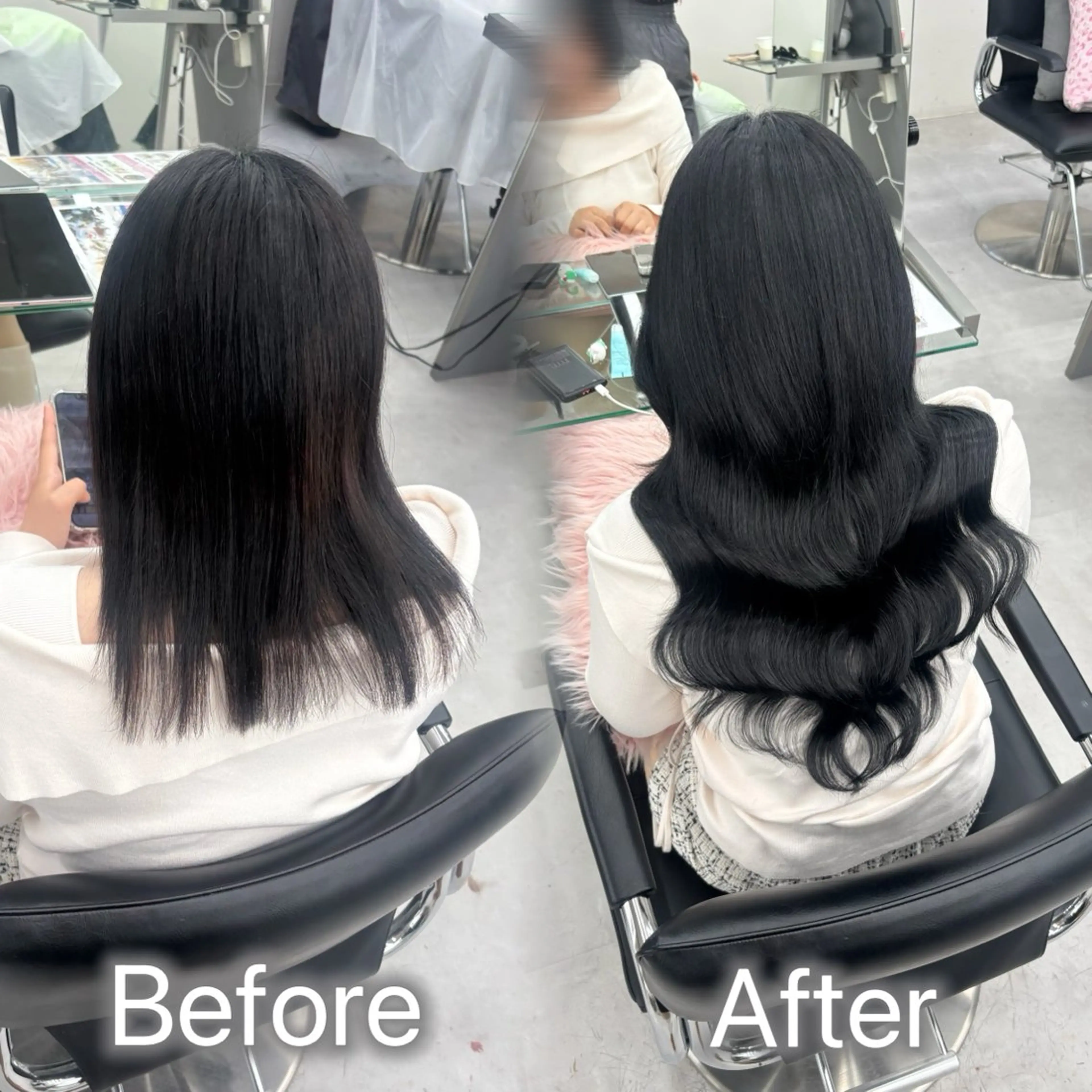 ロング カラー ヘアアレンジ メンズ カット ヘアカラー エクステ ヘアセット 羽エク指名No1✨️ シールエク🌙しぇるのヘアスタイル