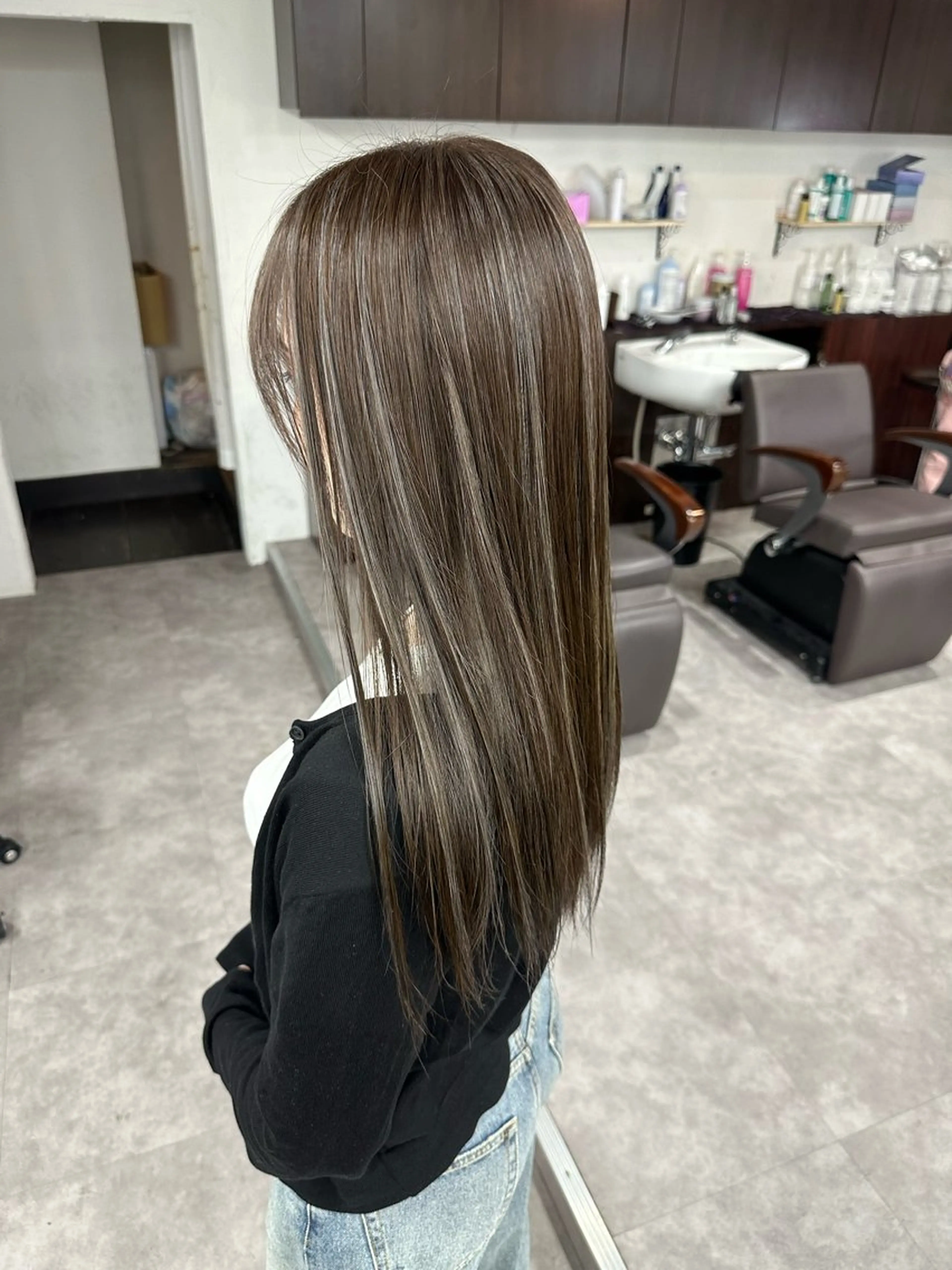 ロング ダブルカラー✨️ 五島桜樫のヘアスタイル