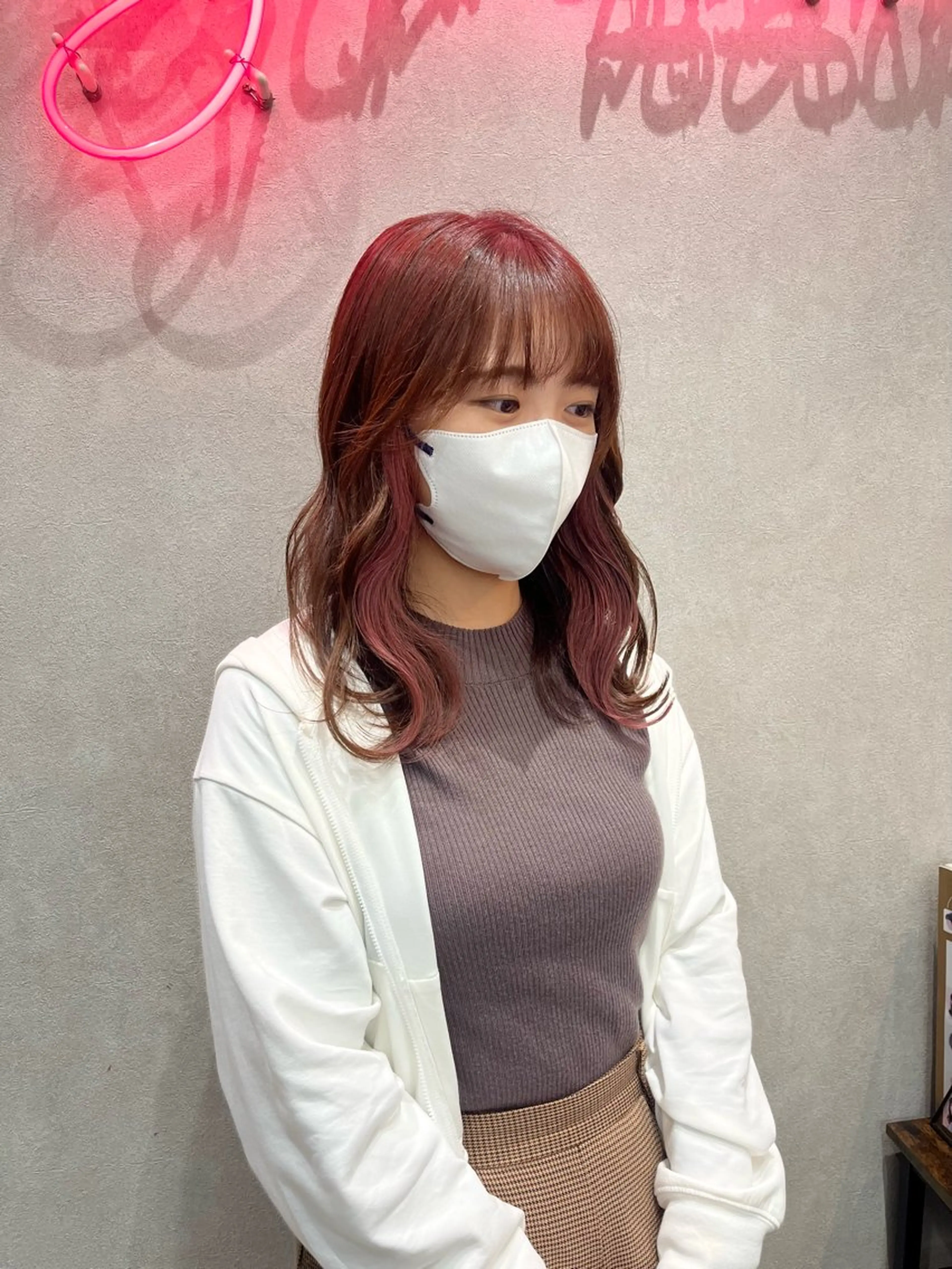 セミロング カット ヘアカラー 🪽髪質改善矯正 🤍MIU🤍のヘアスタイル