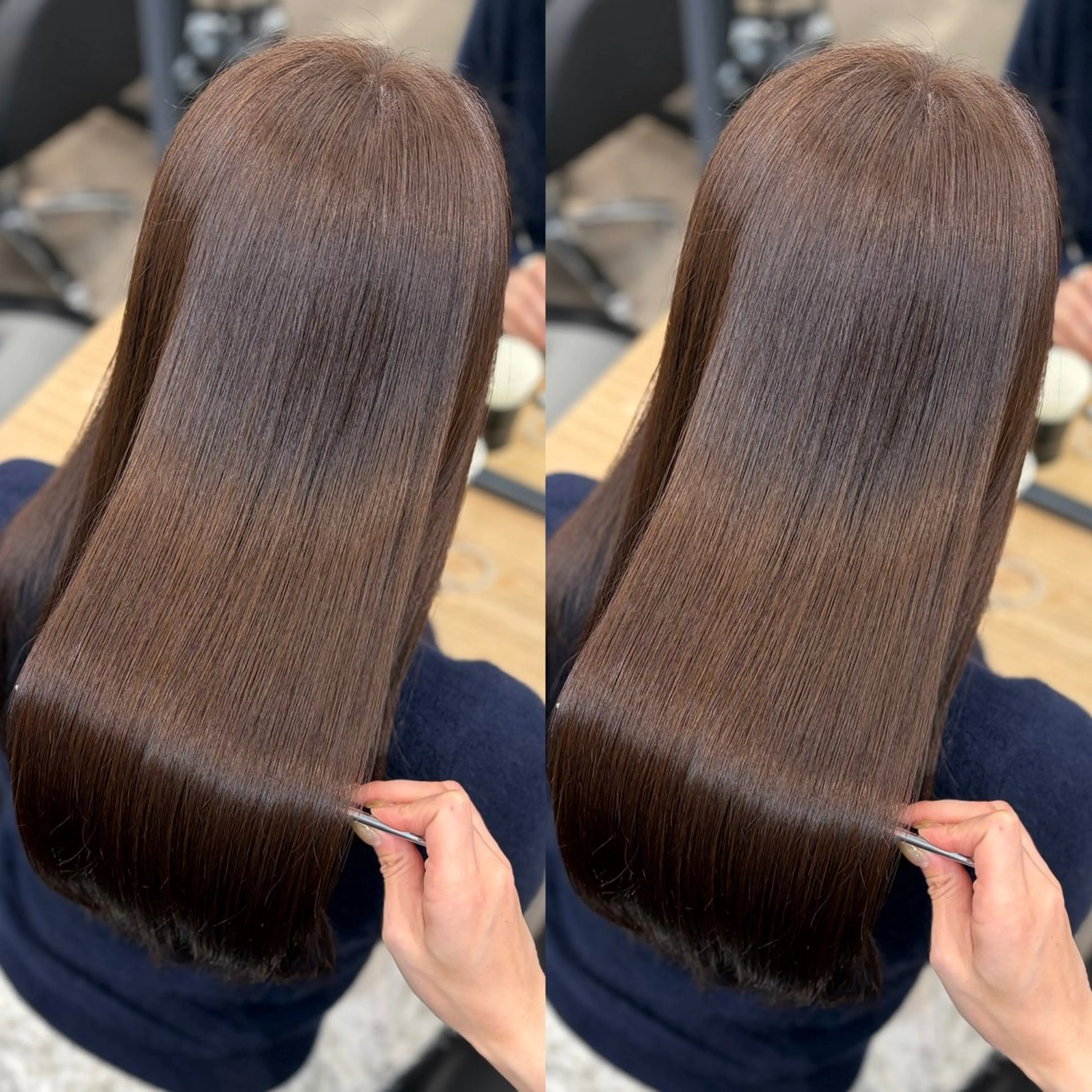 ロング カット ヘアカラー 🫧艶髪レイヤー/韓 国ボブ💎石川遥💎のヘアスタイル