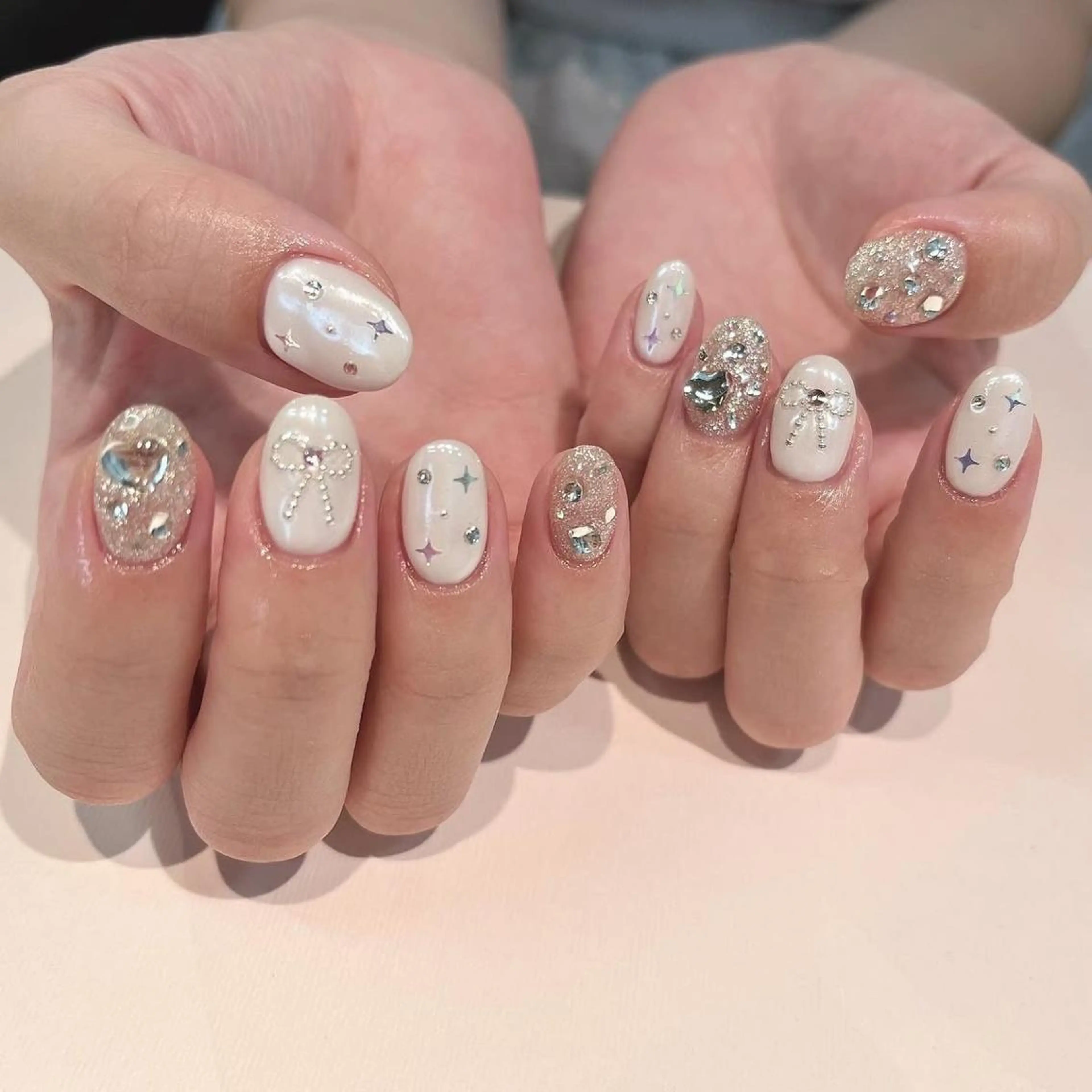 ネイル 長さ出し フレンチネイル グラデーション 卒業式 マグネットネイル Sora nail 長さ出し専門店のネイルデザイン